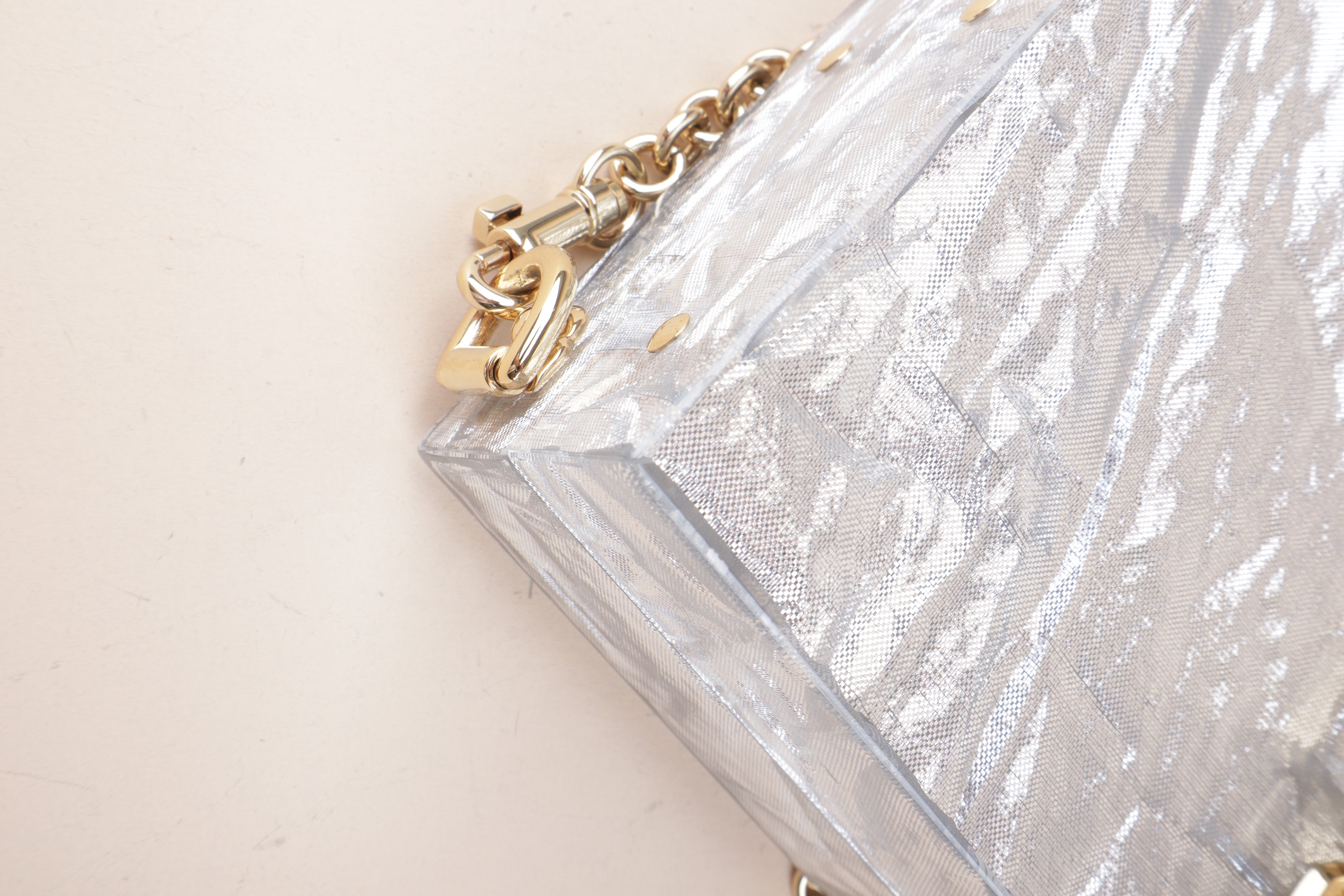 Dolce & Gabbana acrylic silver& transparent box bag