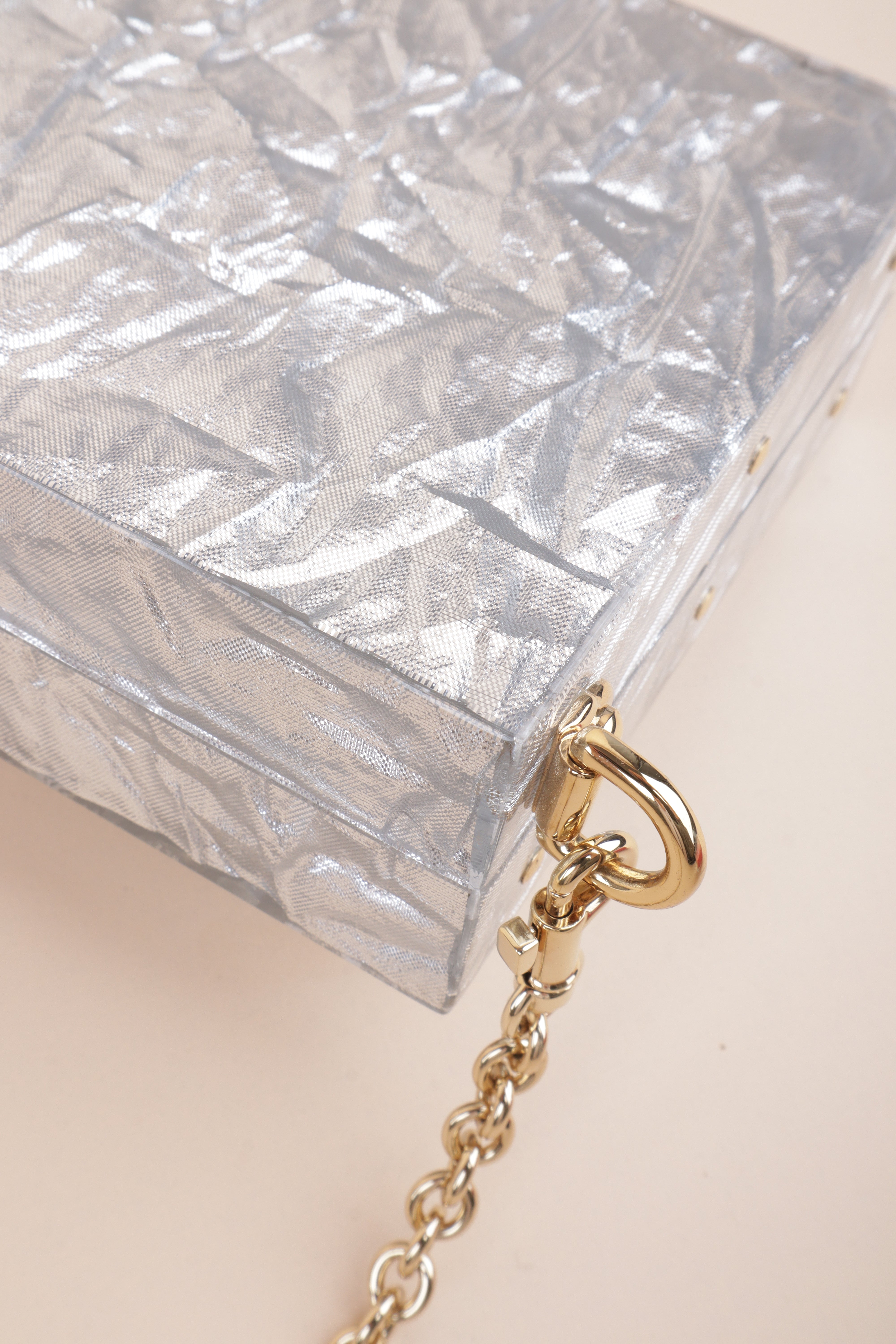 Dolce & Gabbana acrylic silver& transparent box bag