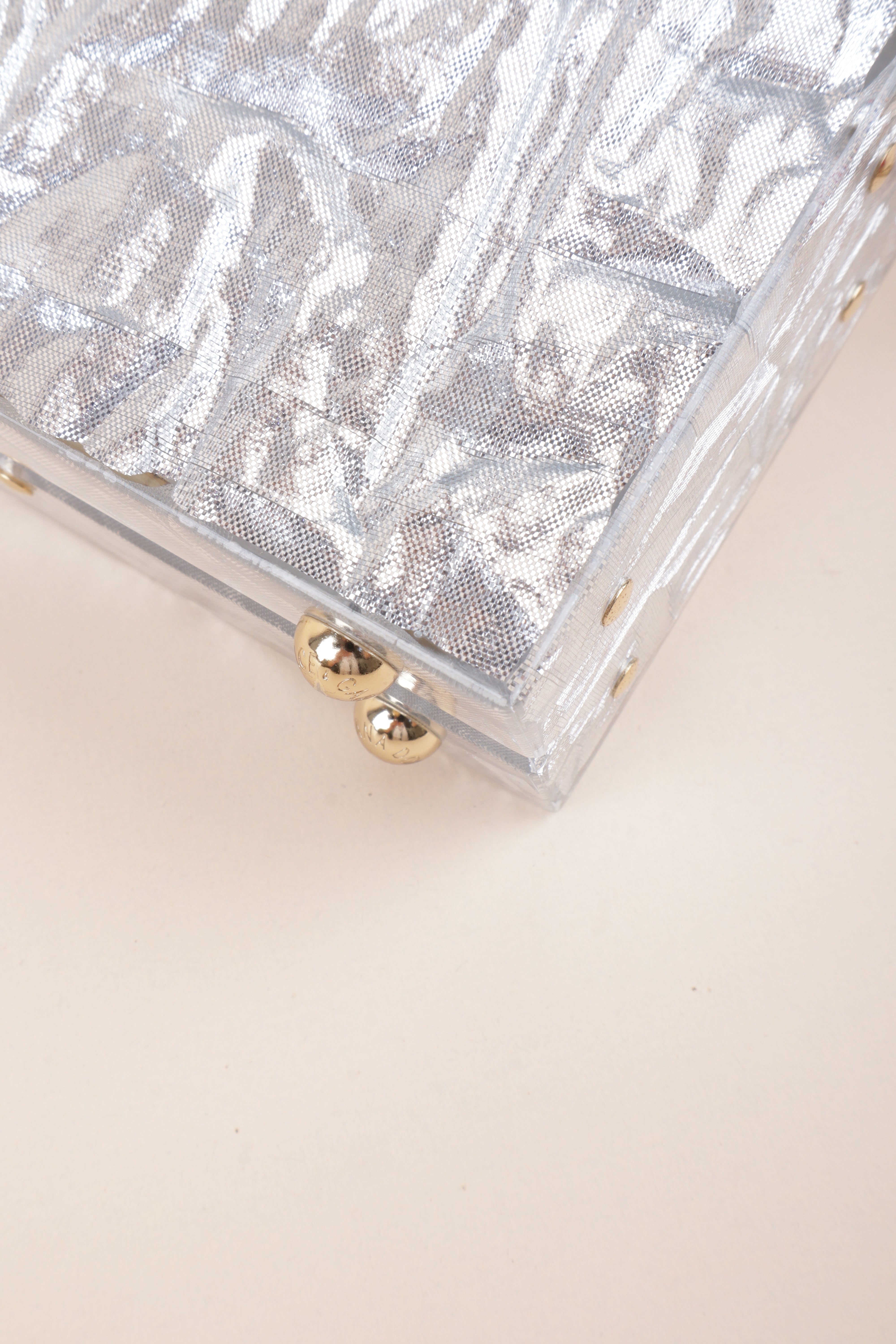 Dolce & Gabbana acrylic silver& transparent box bag