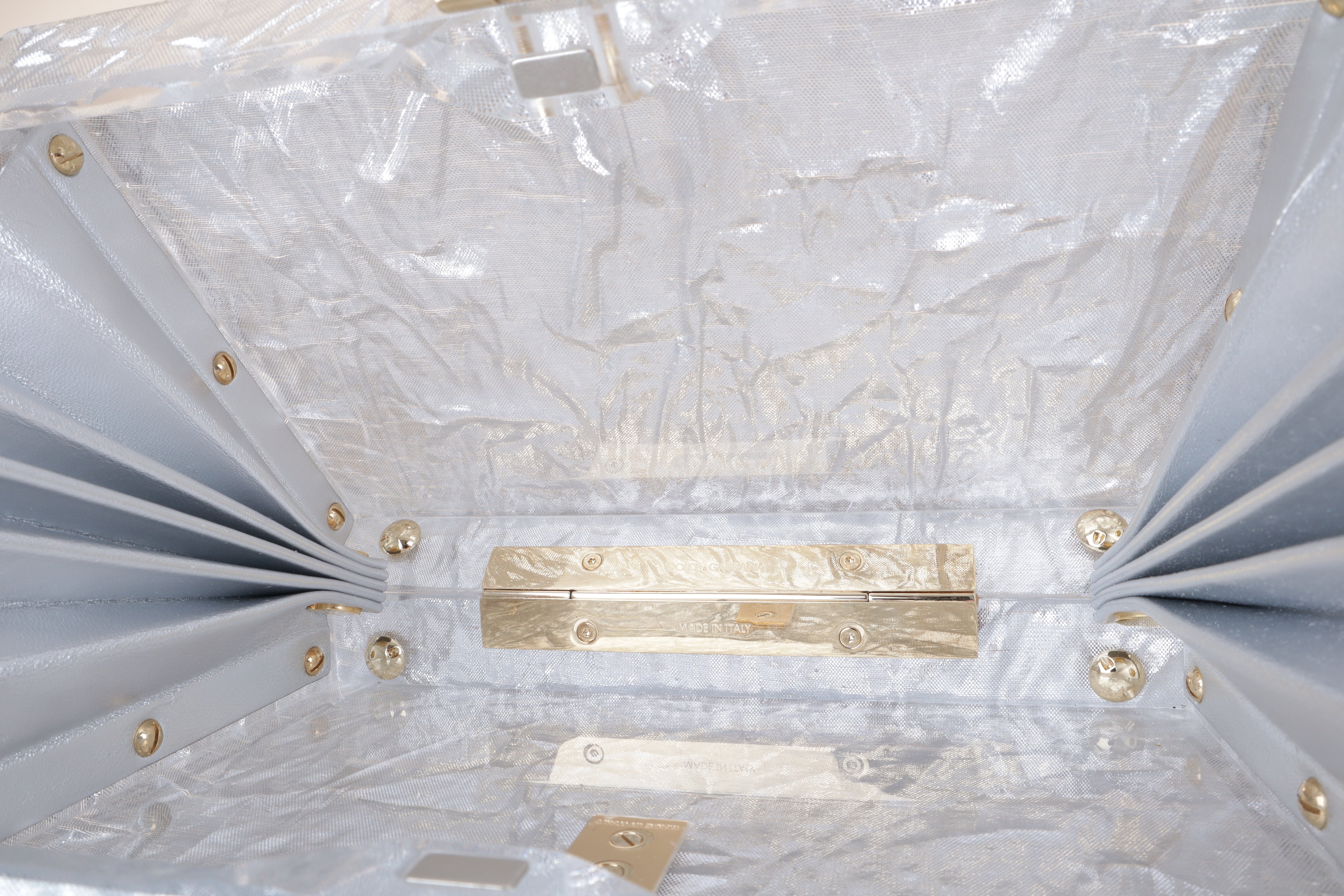 Dolce & Gabbana acrylic silver& transparent box bag