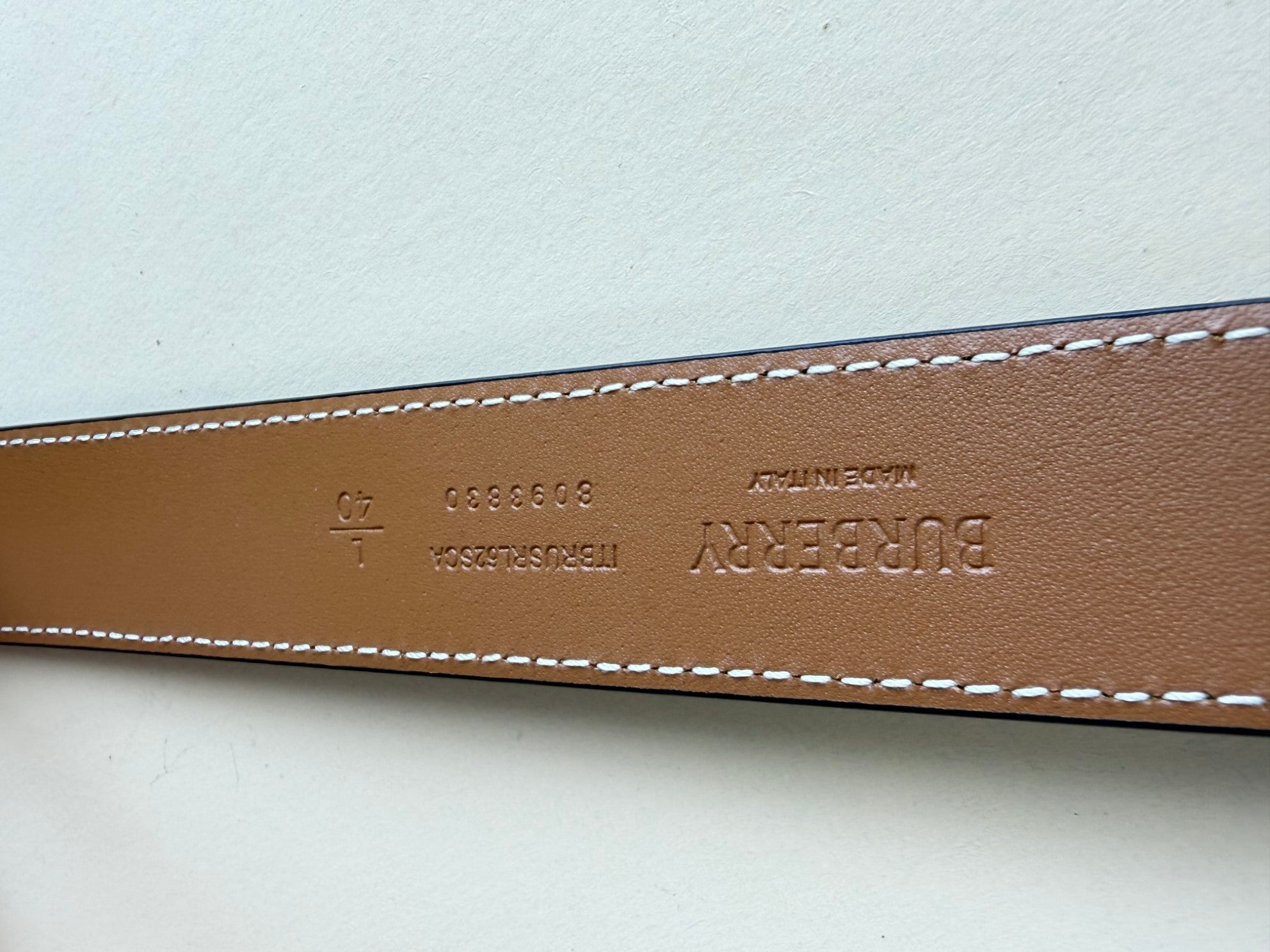 Burberry Beige Archive Check Belt 40