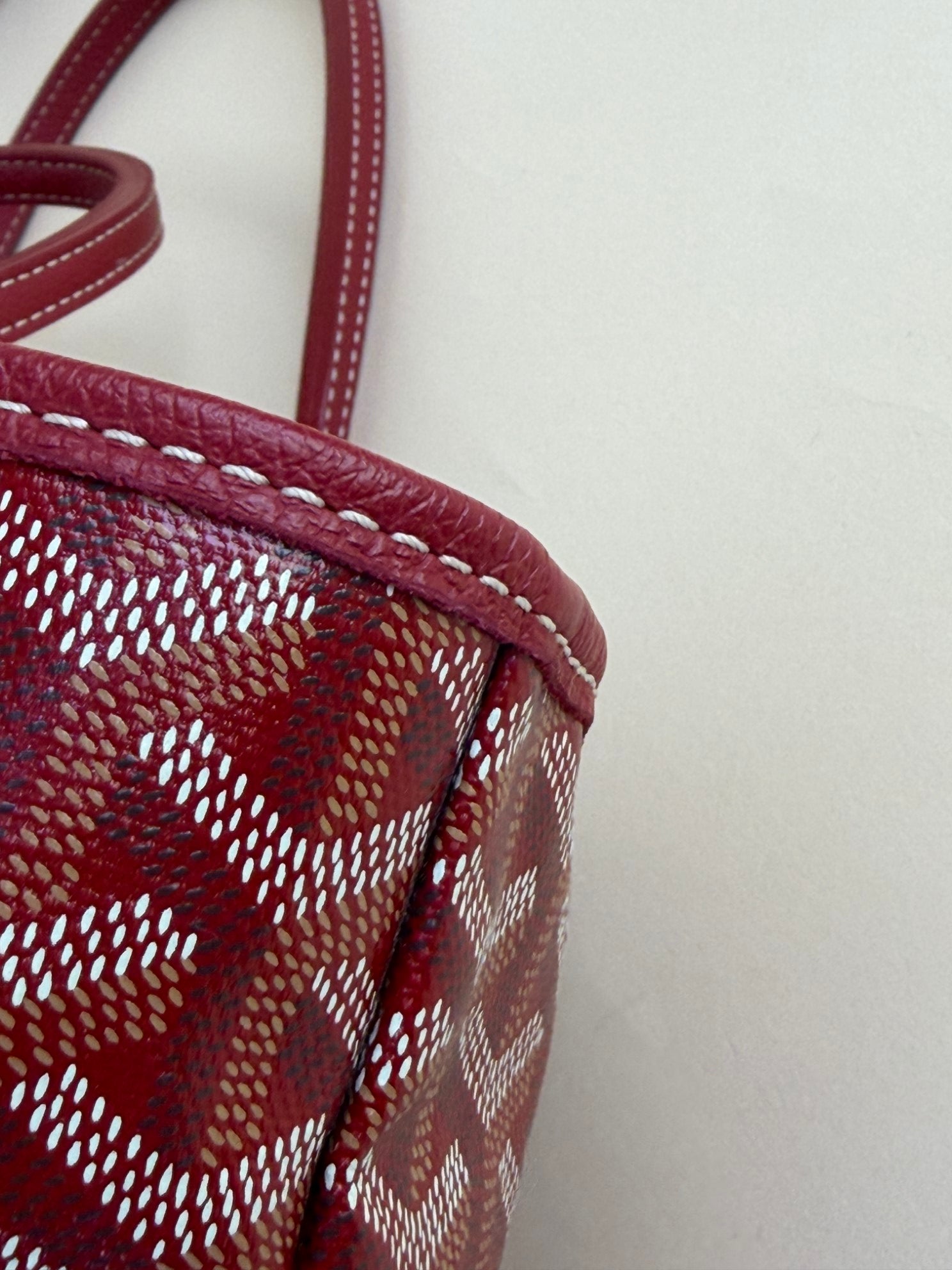 Goyard Red Goyardine Saint Louis PM Tote Bag