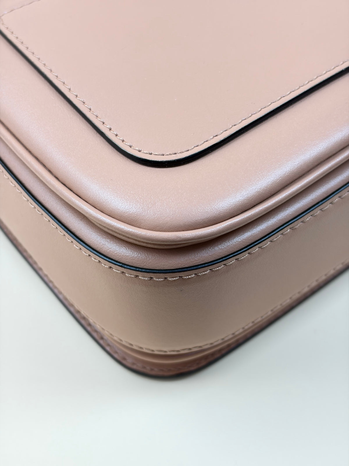 Dolce & Gabbana nude calfskin leather 3.5 crossbody flap bag