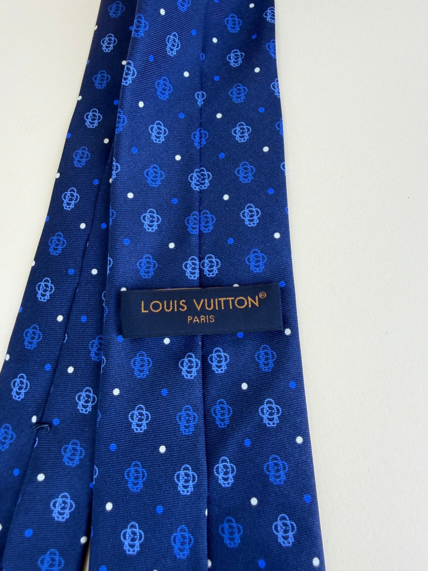 Louis Vuitton Navy Vivienne Outline Tie