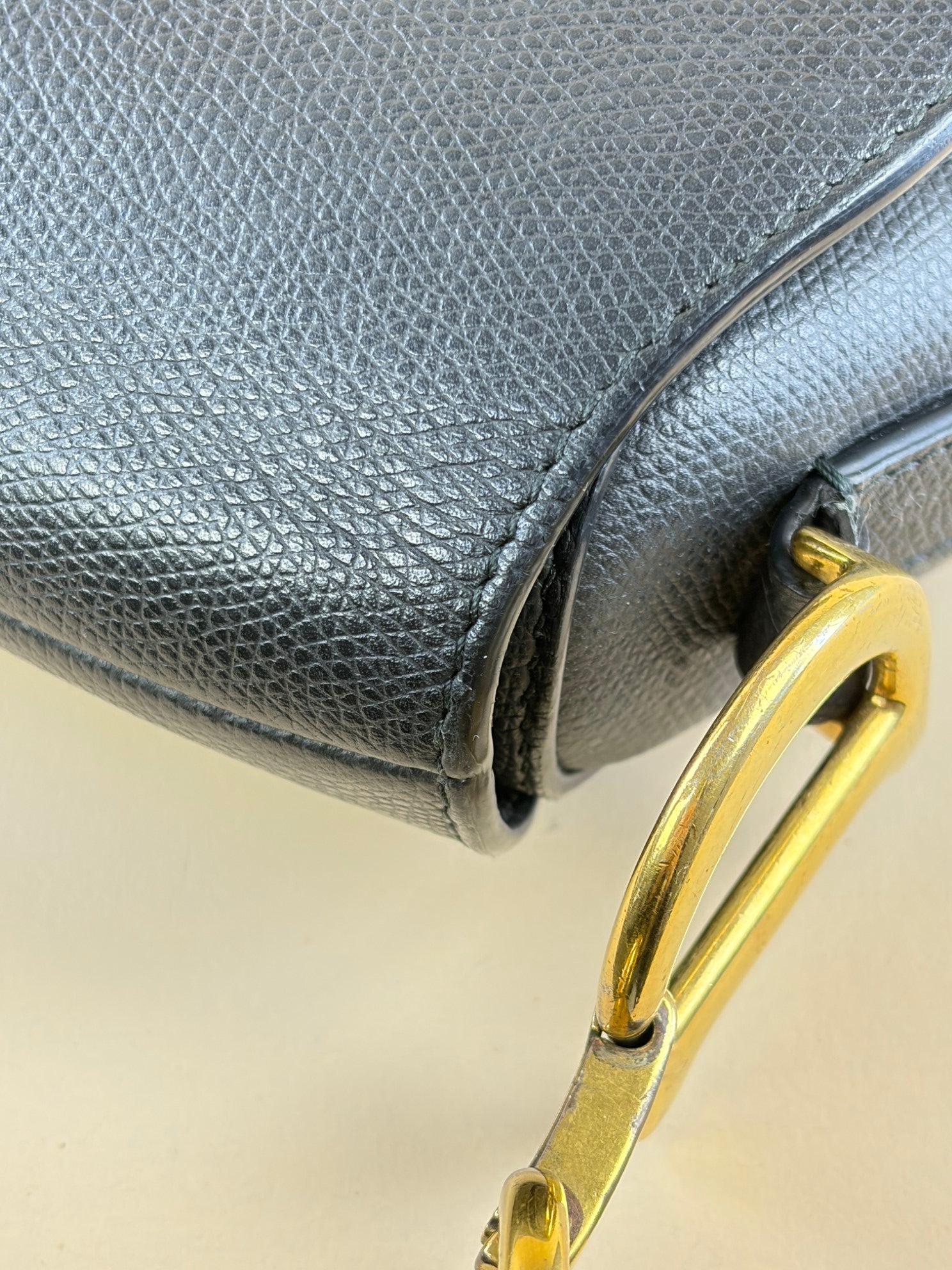 Christian Dior Black Saddle Medium Bag