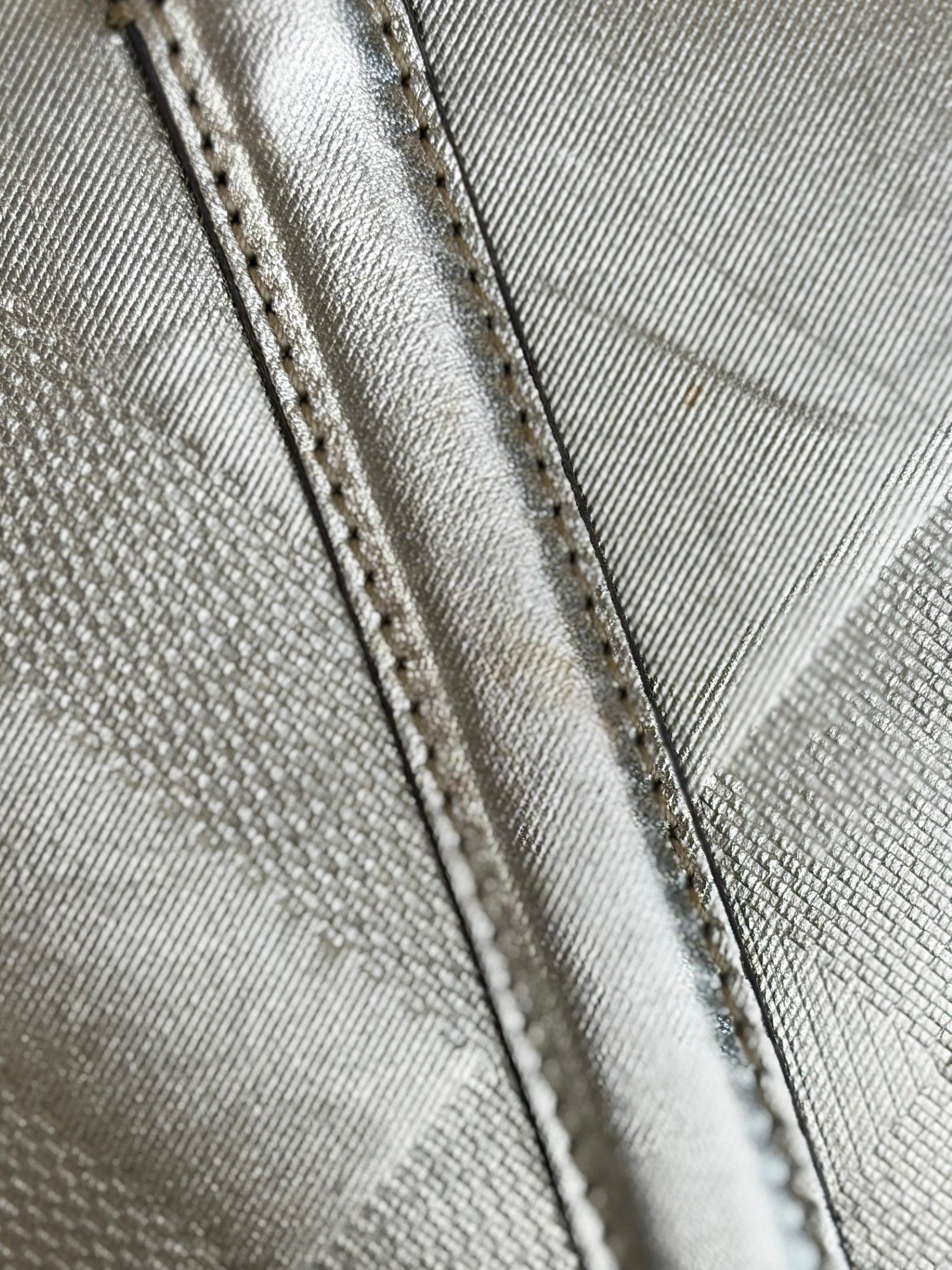 Burberry orchard bowling bag gold metallic top handle