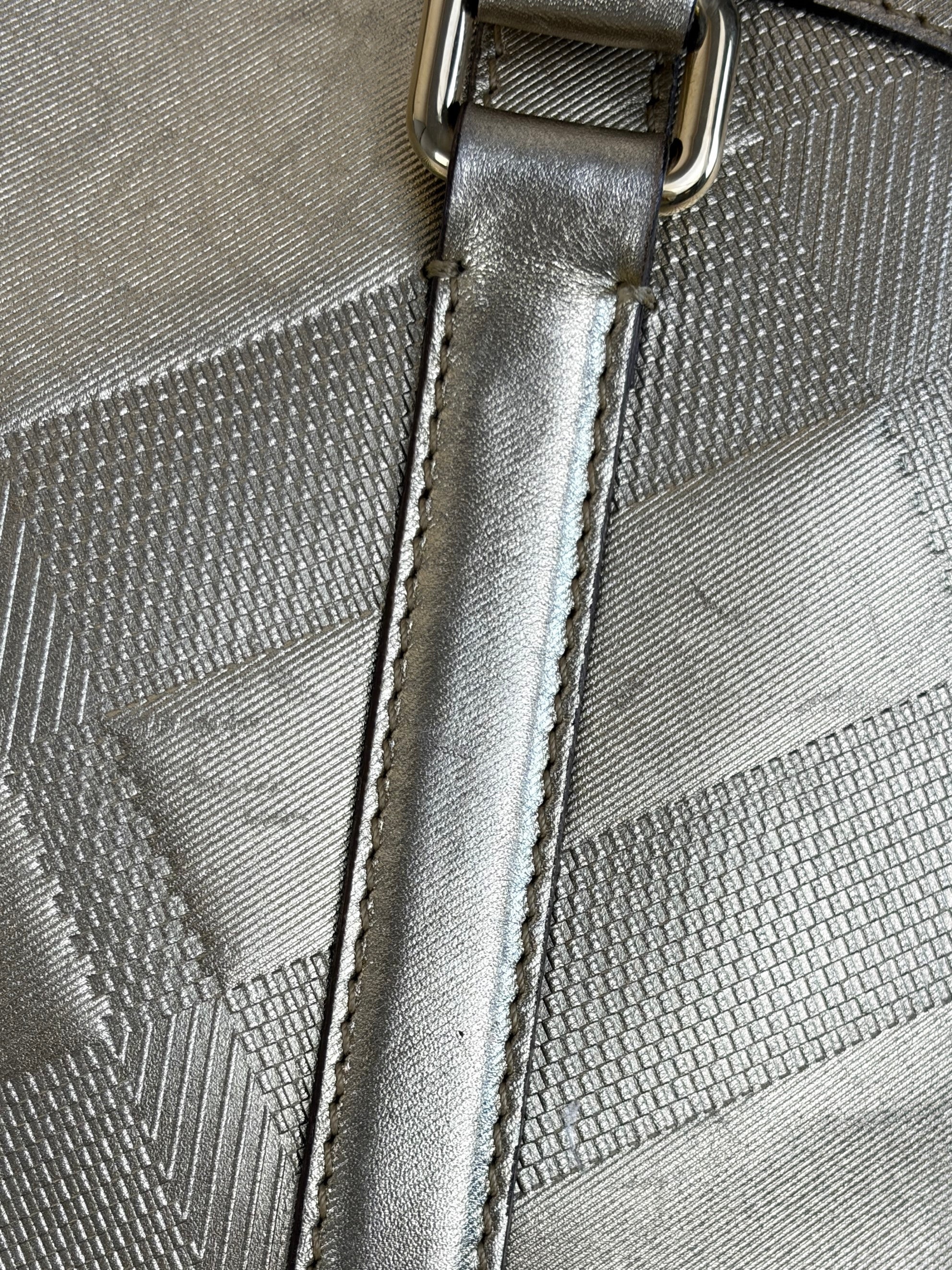 Burberry orchard bowling bag gold metallic top handle