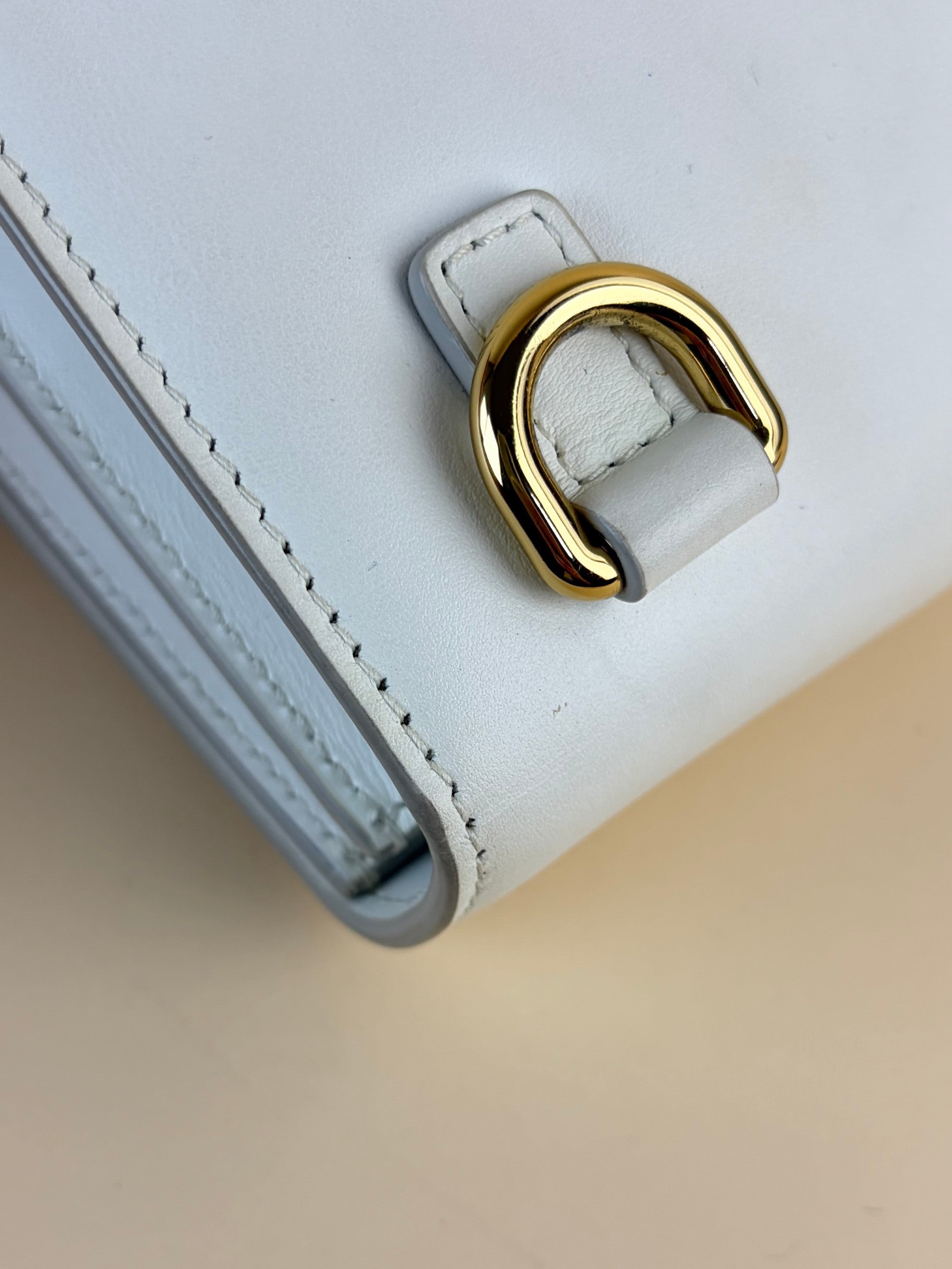Dolce & Gabbana white calfskin dg leather millennials belt bag
