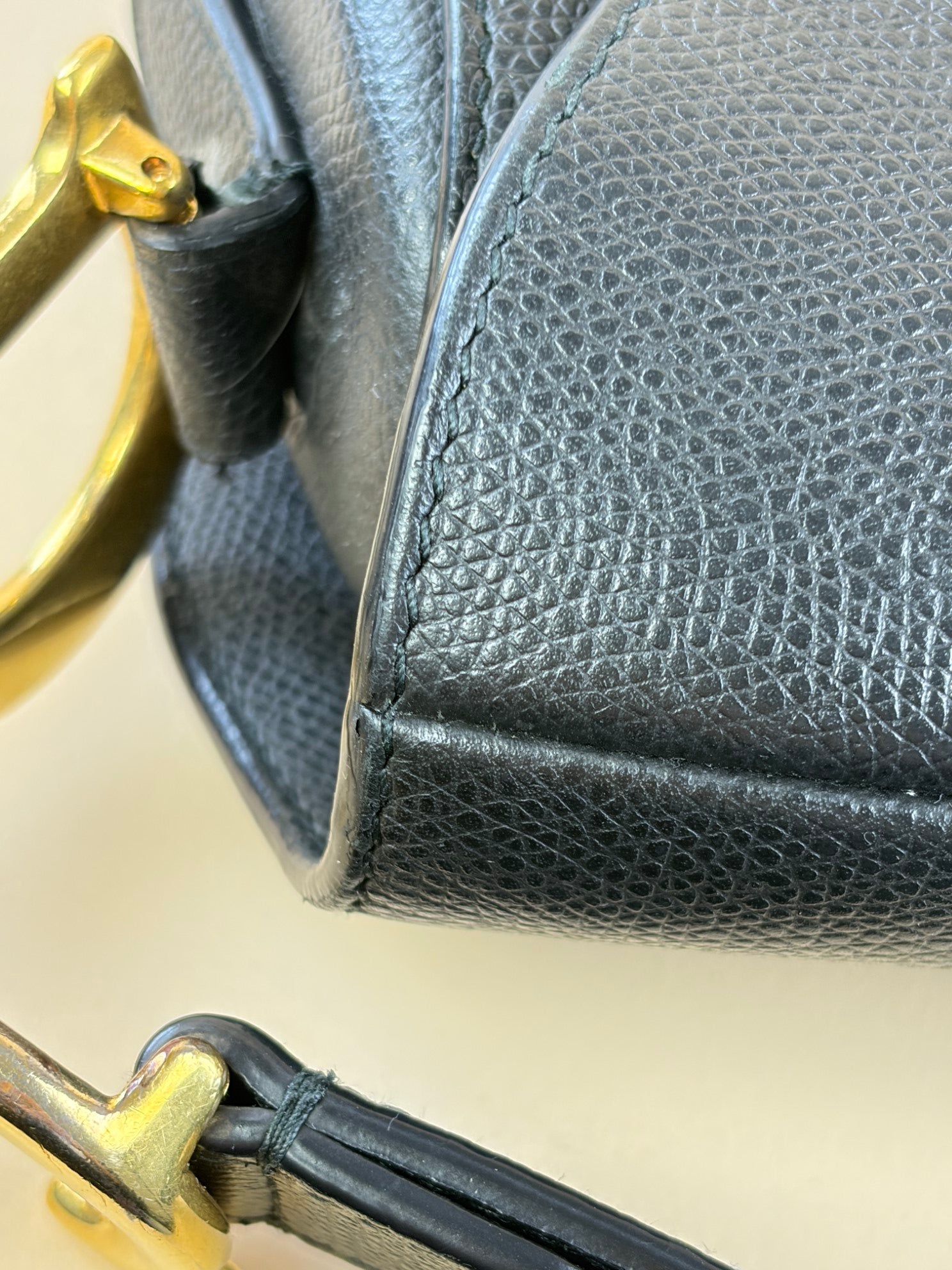 Christian Dior Black Saddle Medium Bag