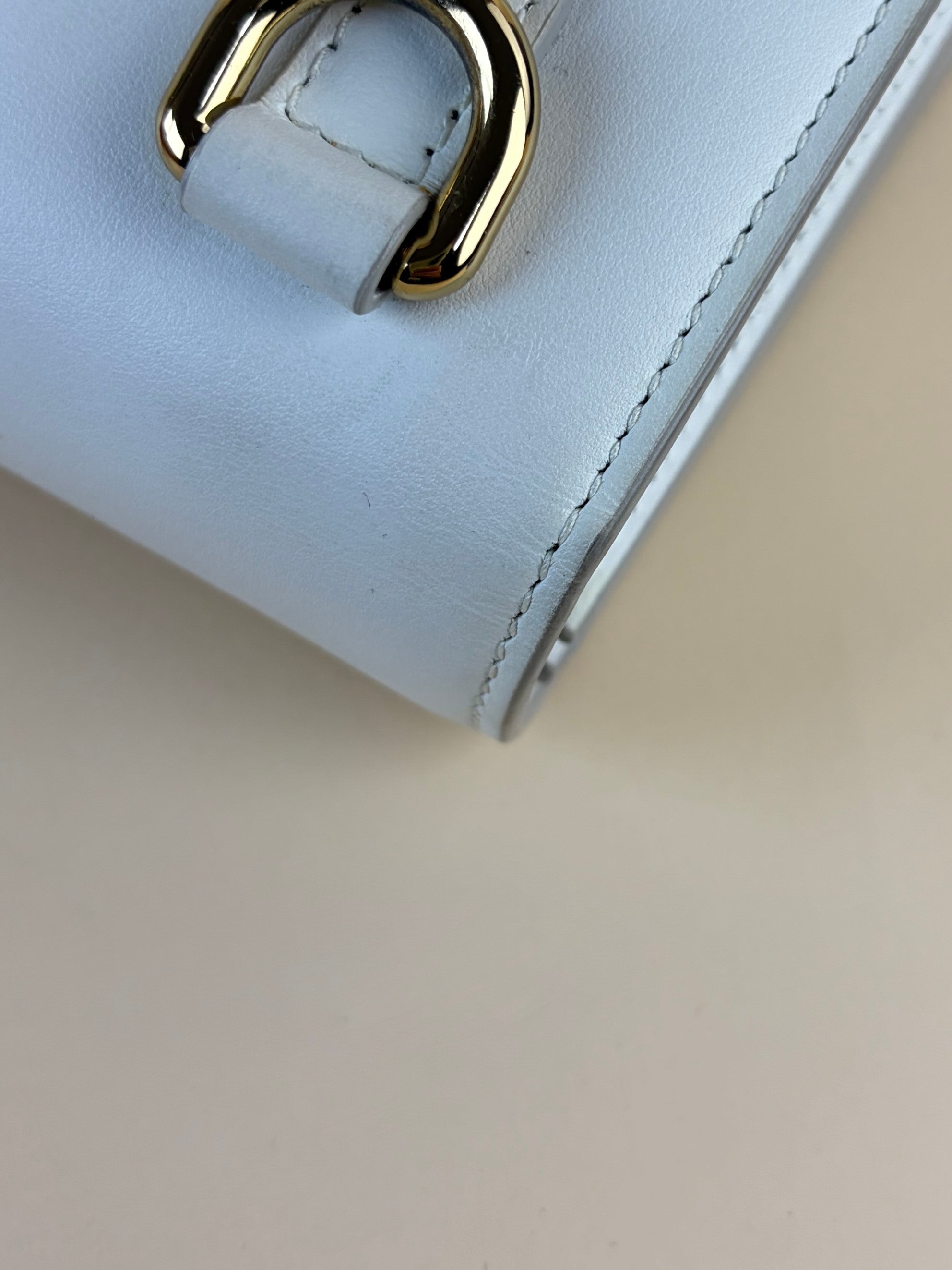 Dolce & Gabbana white calfskin dg leather millennials belt bag