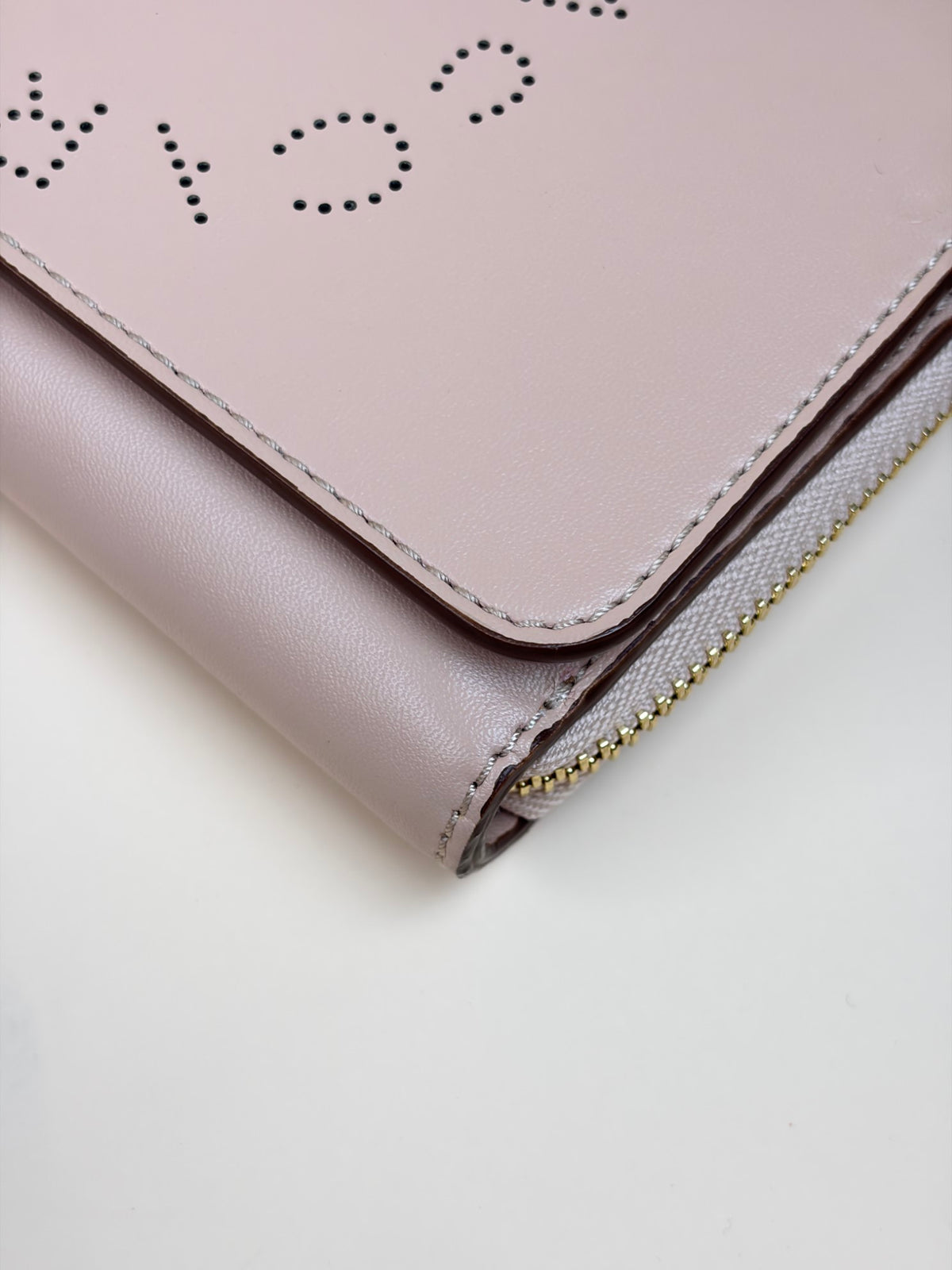 stella McCartney pink leather mini logo cross body