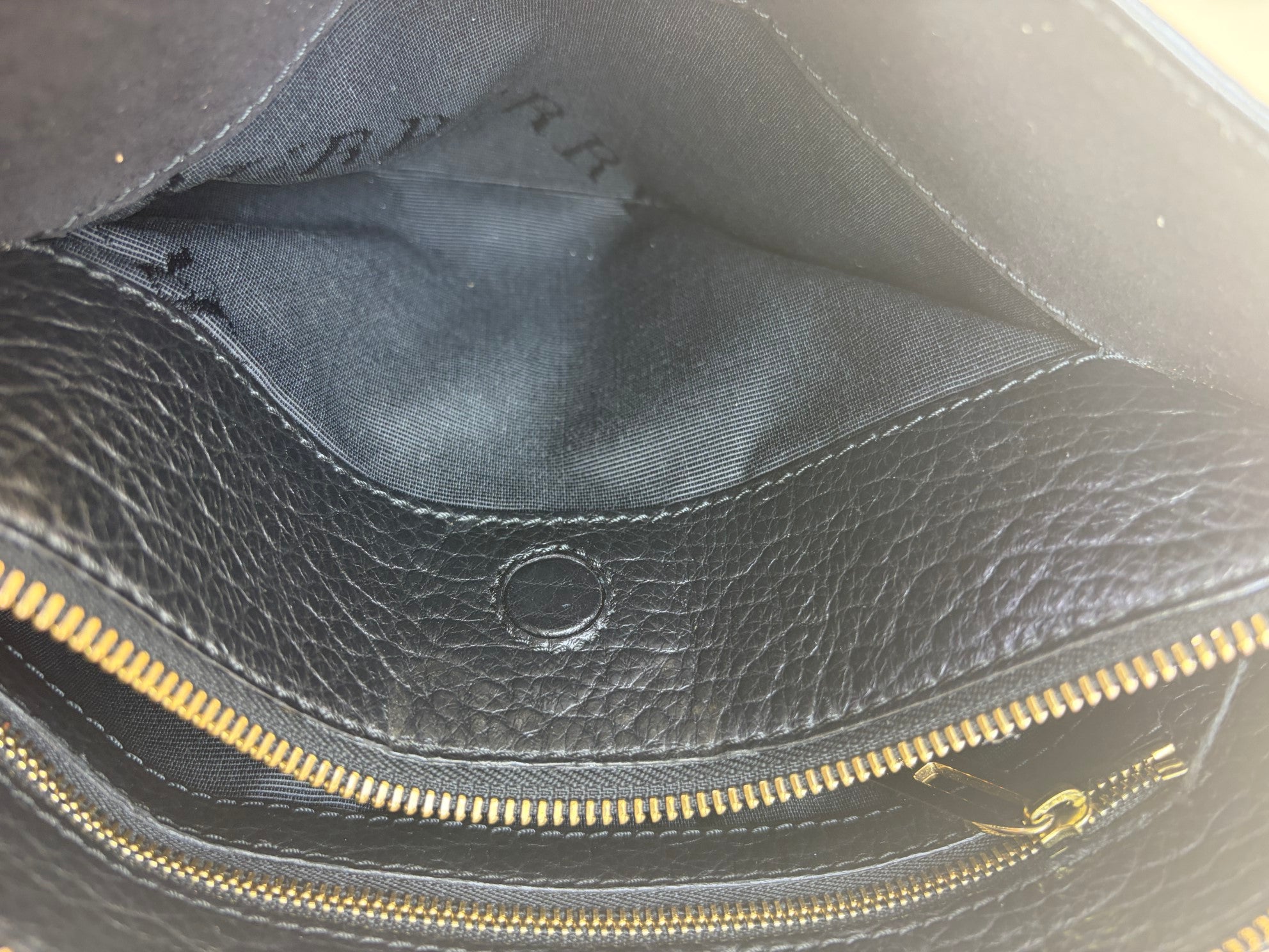 Burberry Black Chichester grained leather cross body