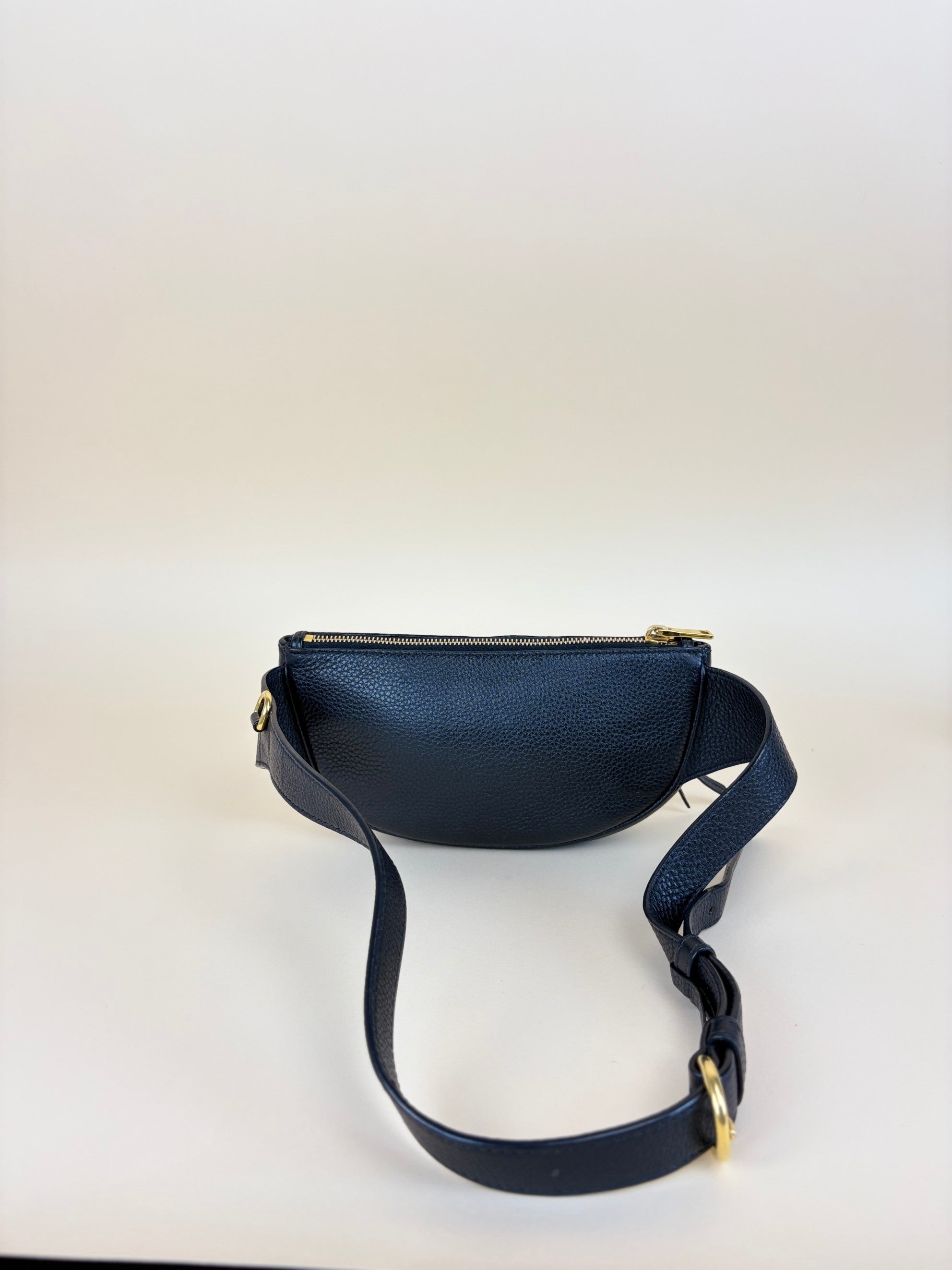 Prada black vitello danio leather belt bag