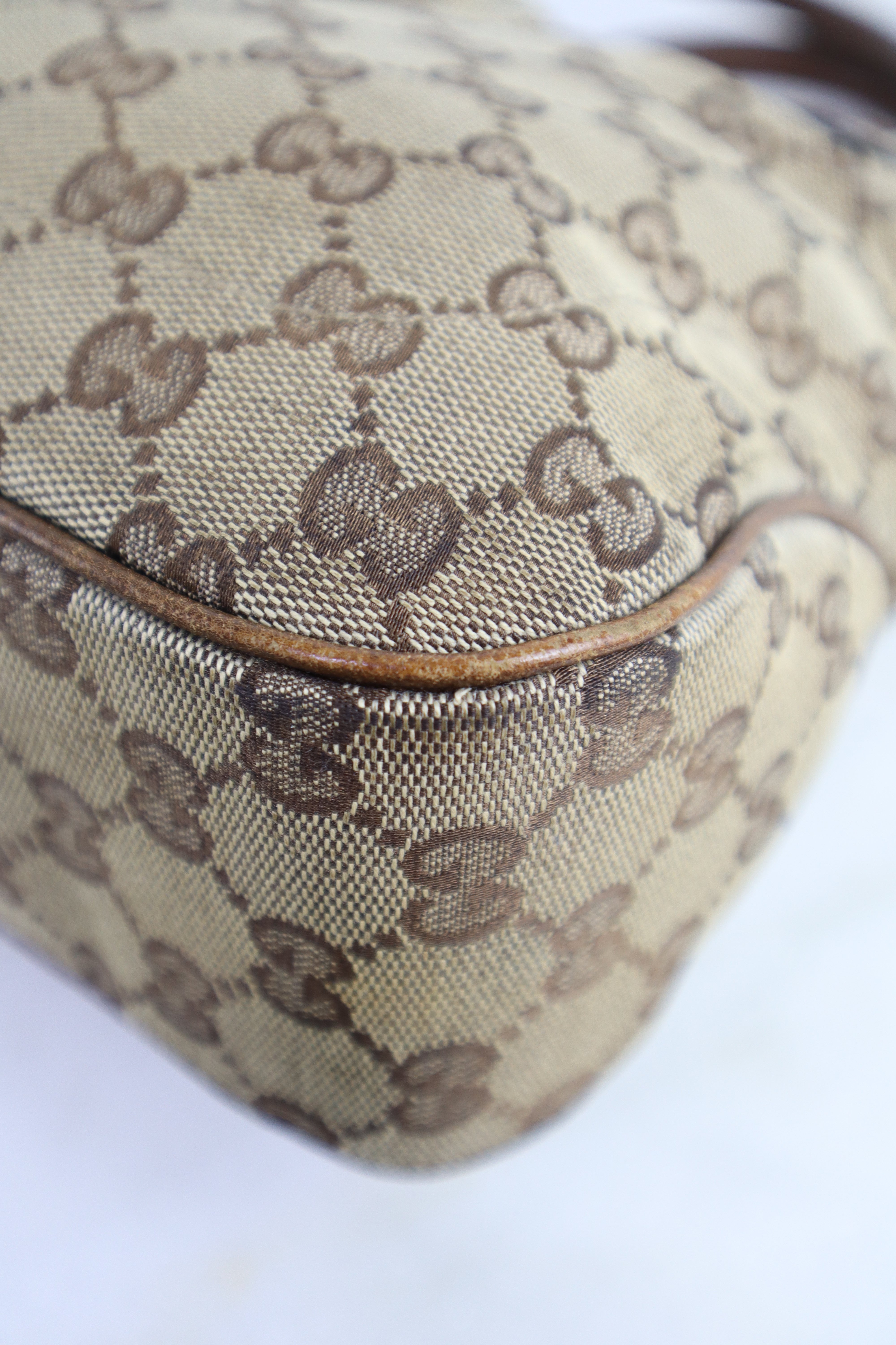 Gucci Bicolor GG Piston Lock Jackie Tote Bag