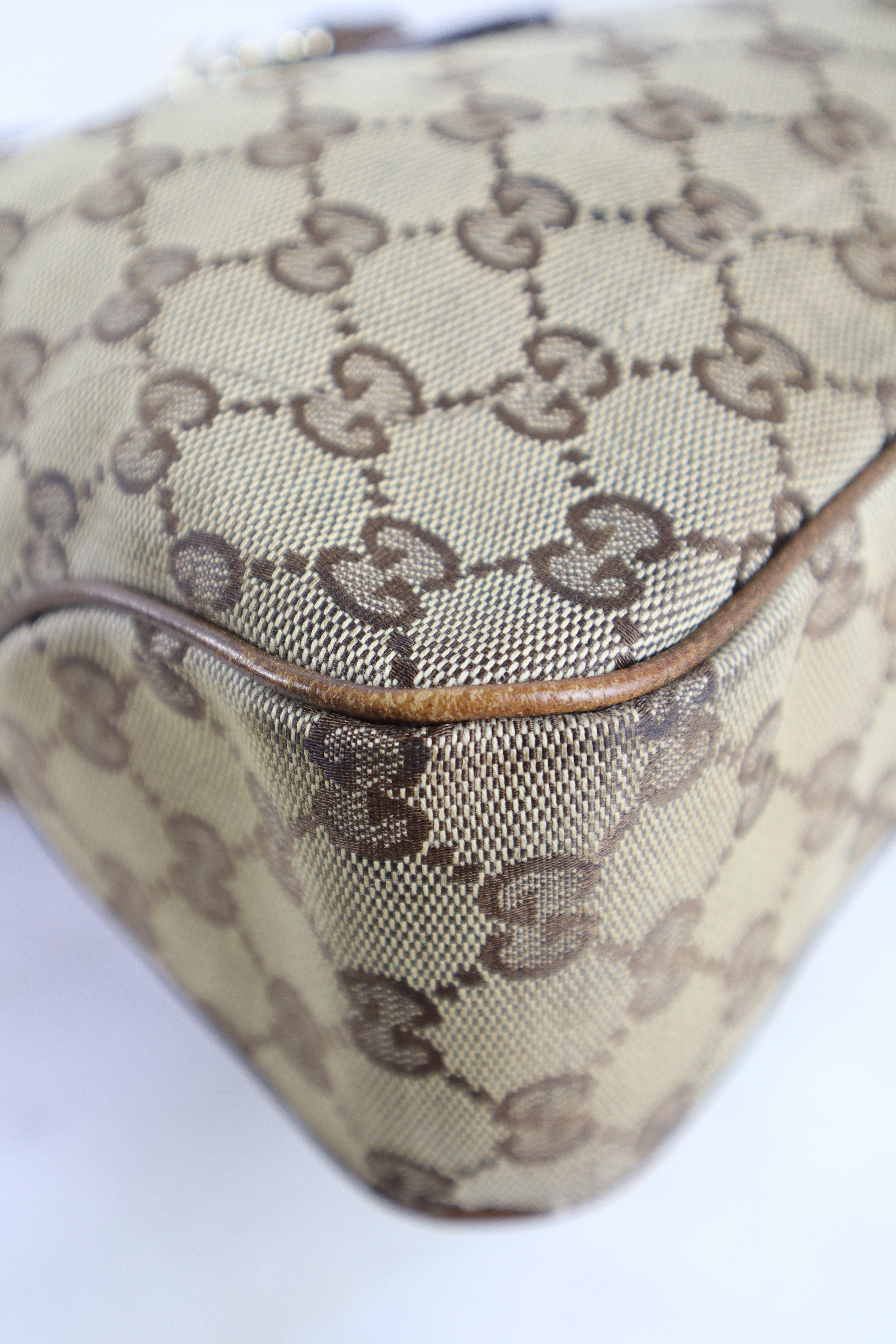 Gucci Bicolor GG Piston Lock Jackie Tote Bag