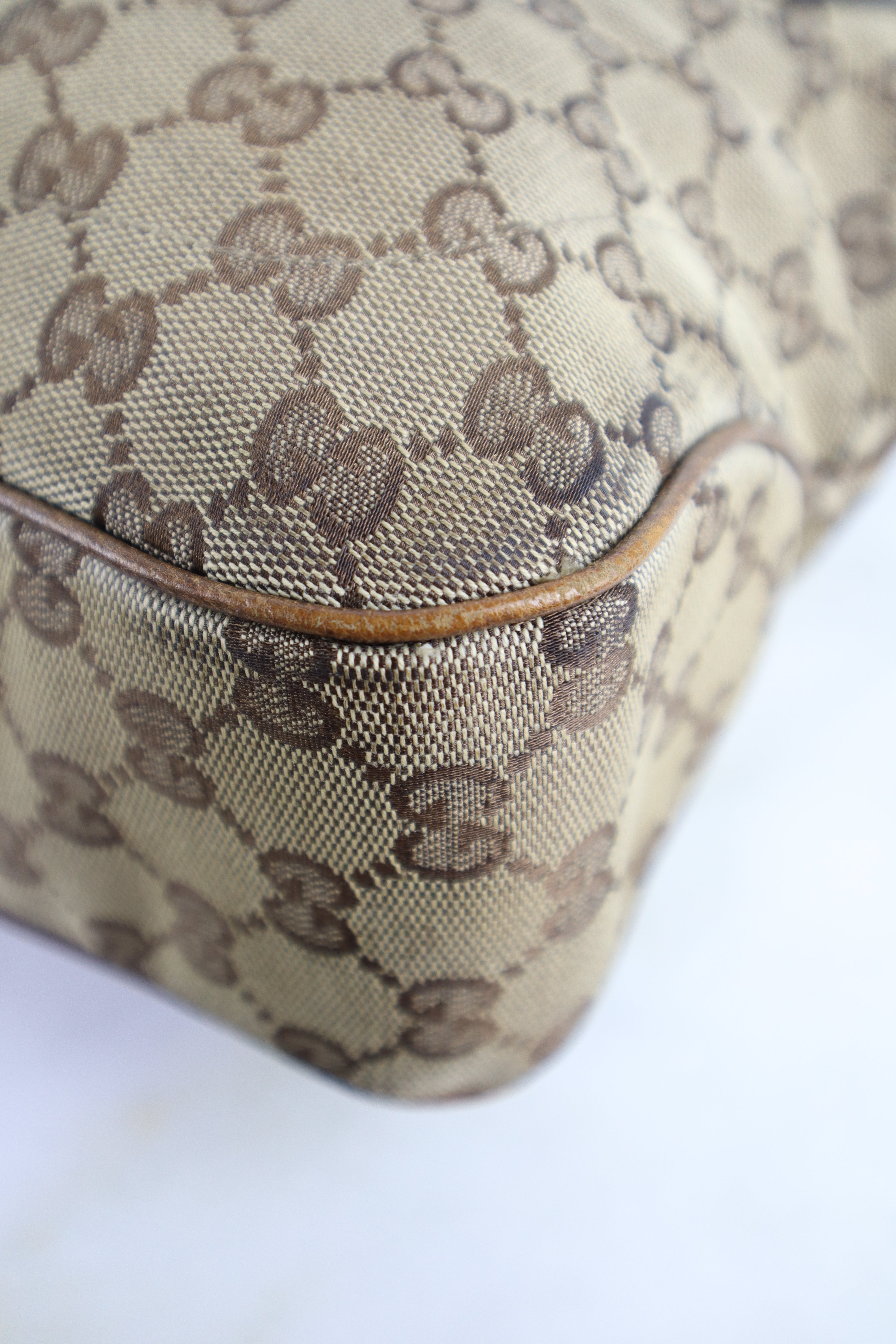 Gucci Bicolor GG Piston Lock Jackie Tote Bag