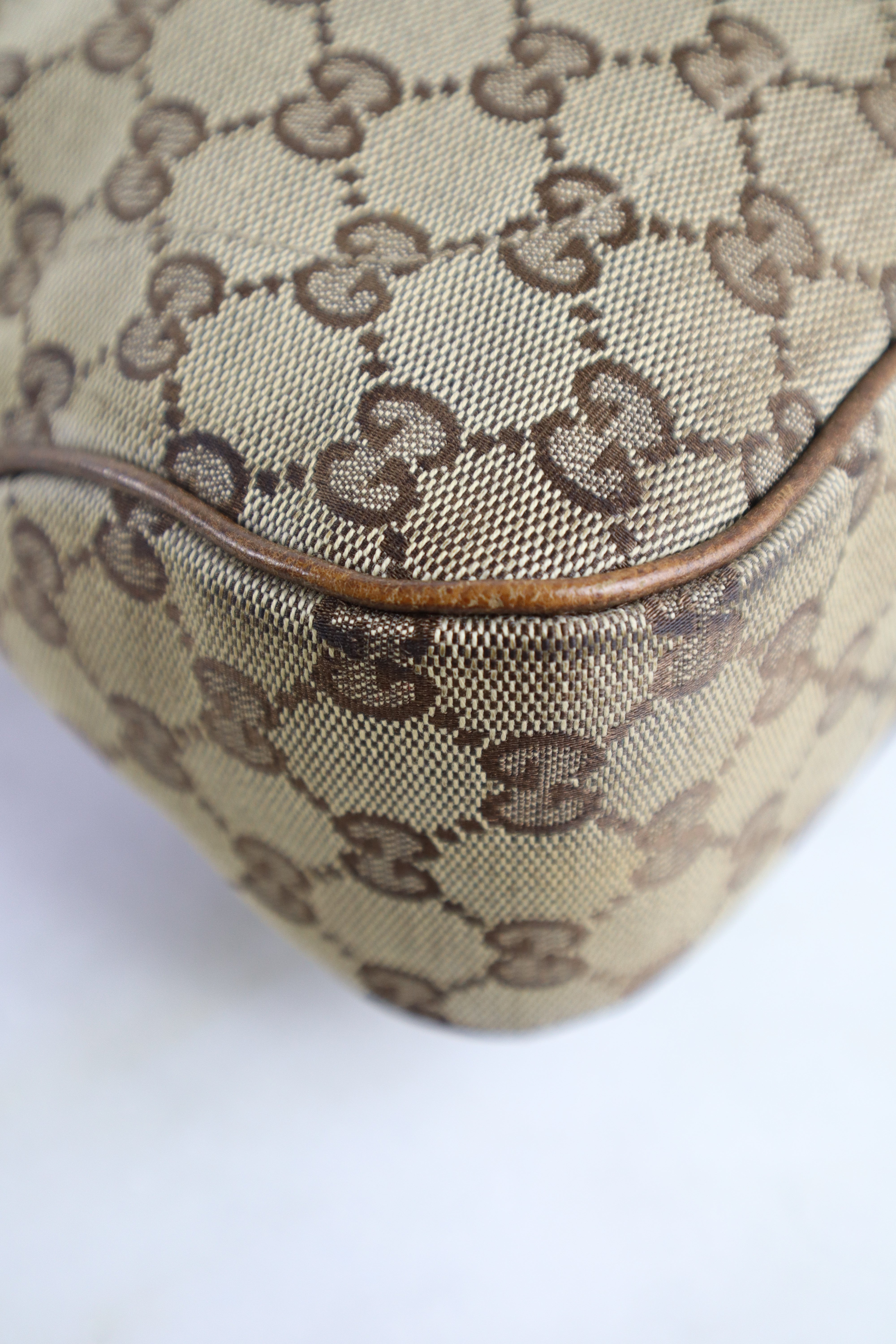 Gucci Bicolor GG Piston Lock Jackie Tote Bag