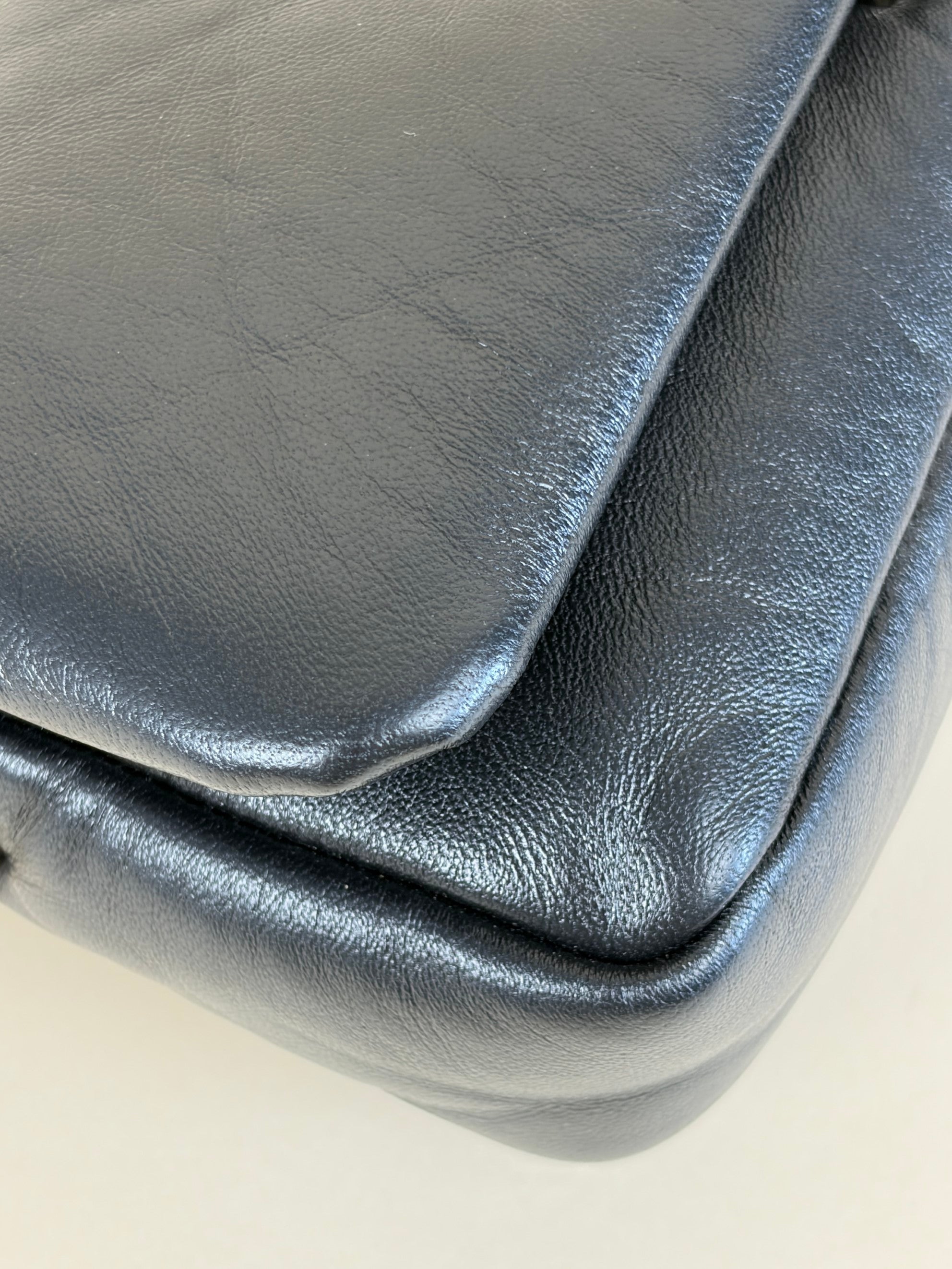 Gucci black leather lambskin puffy mini gg Milano GG