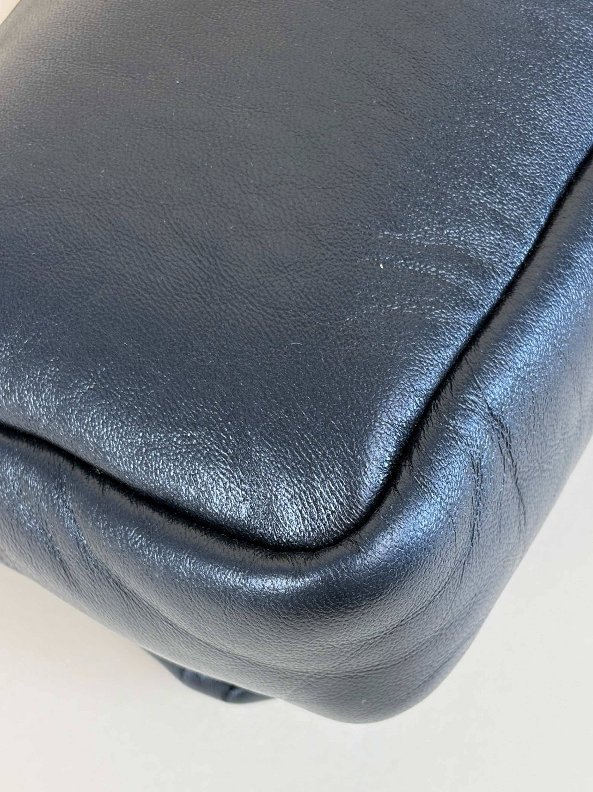 Gucci black leather lambskin puffy mini gg Milano GG