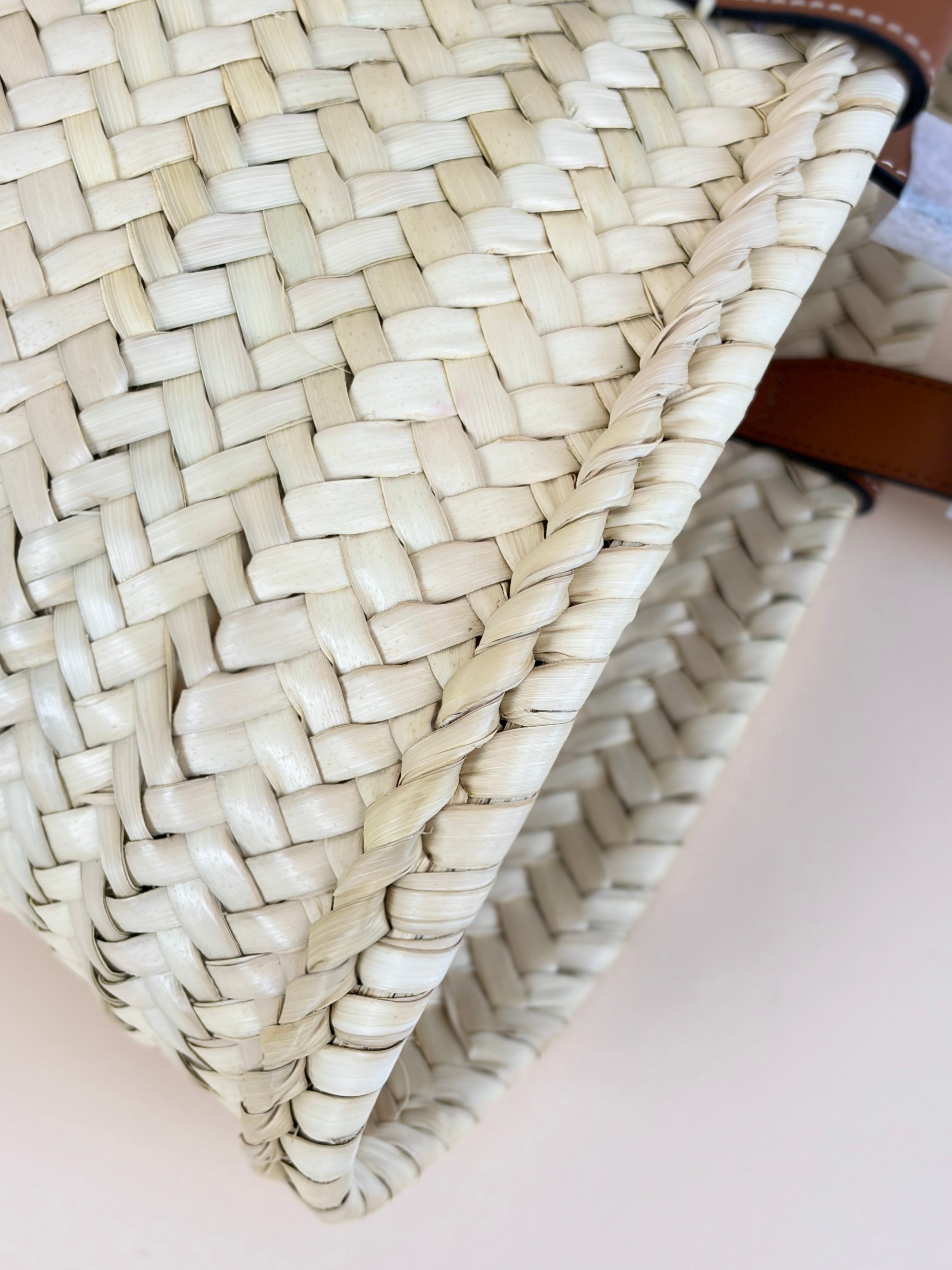 Celine Tan Triomphe Raffia Medium Panier Shoulder Bag