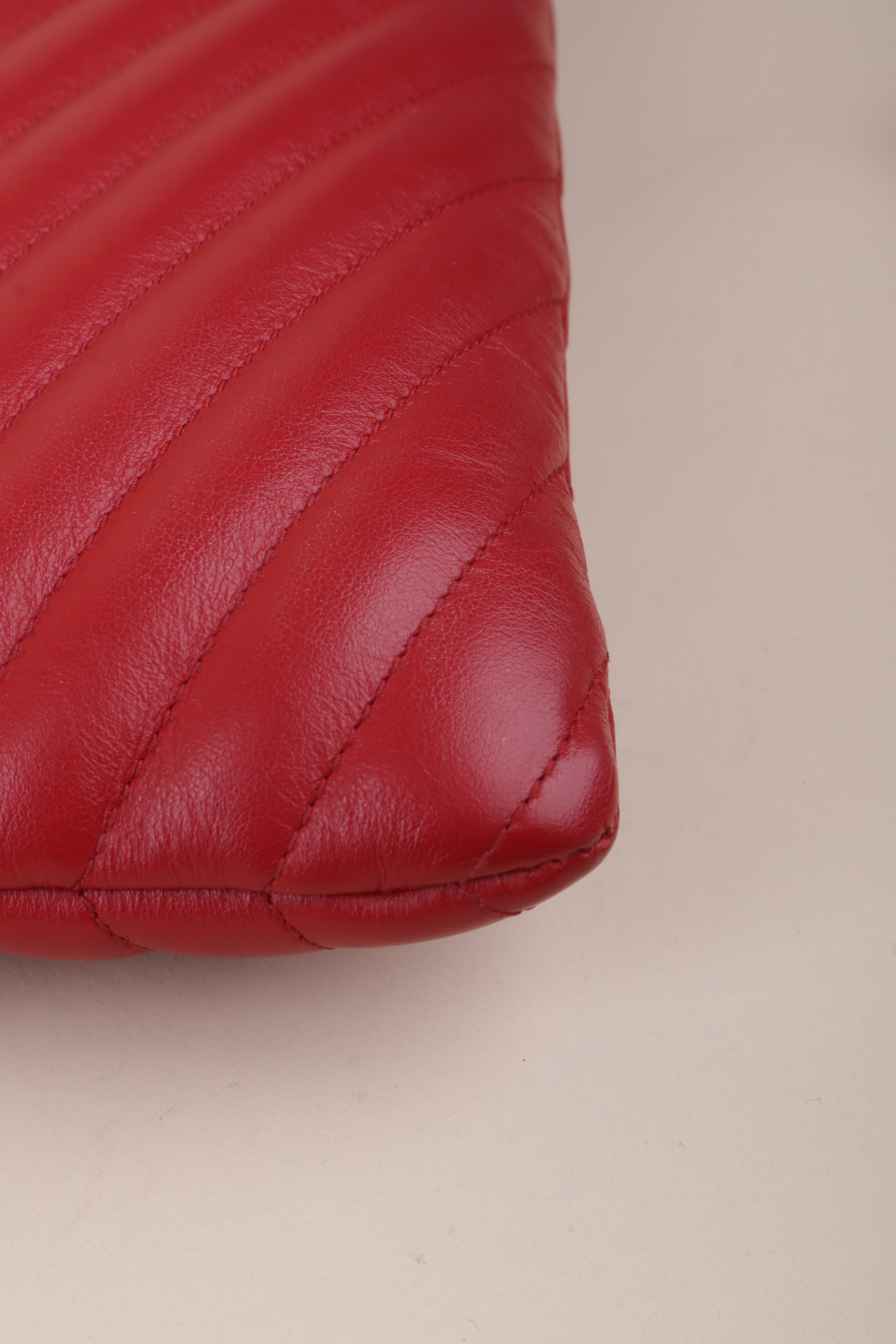 YSL red Cassandre matelassé document holder
