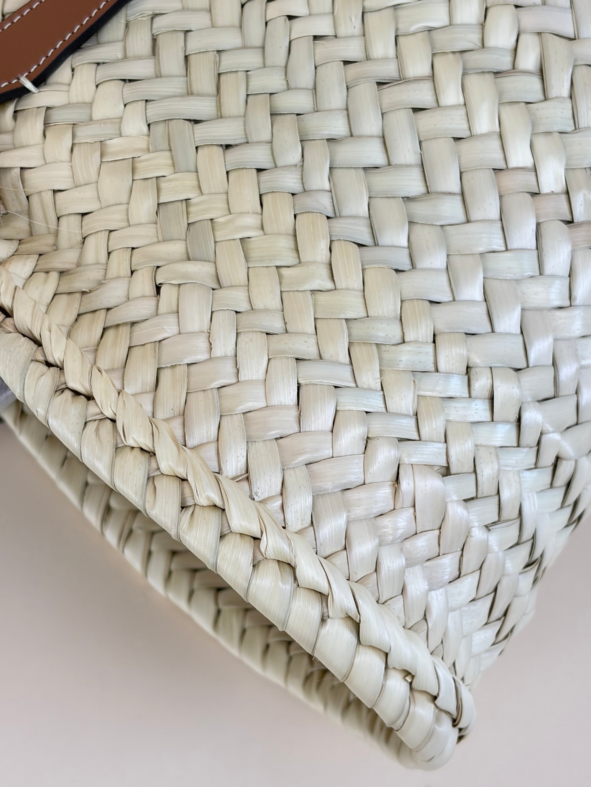 Celine Tan Triomphe Raffia Medium Panier Shoulder Bag