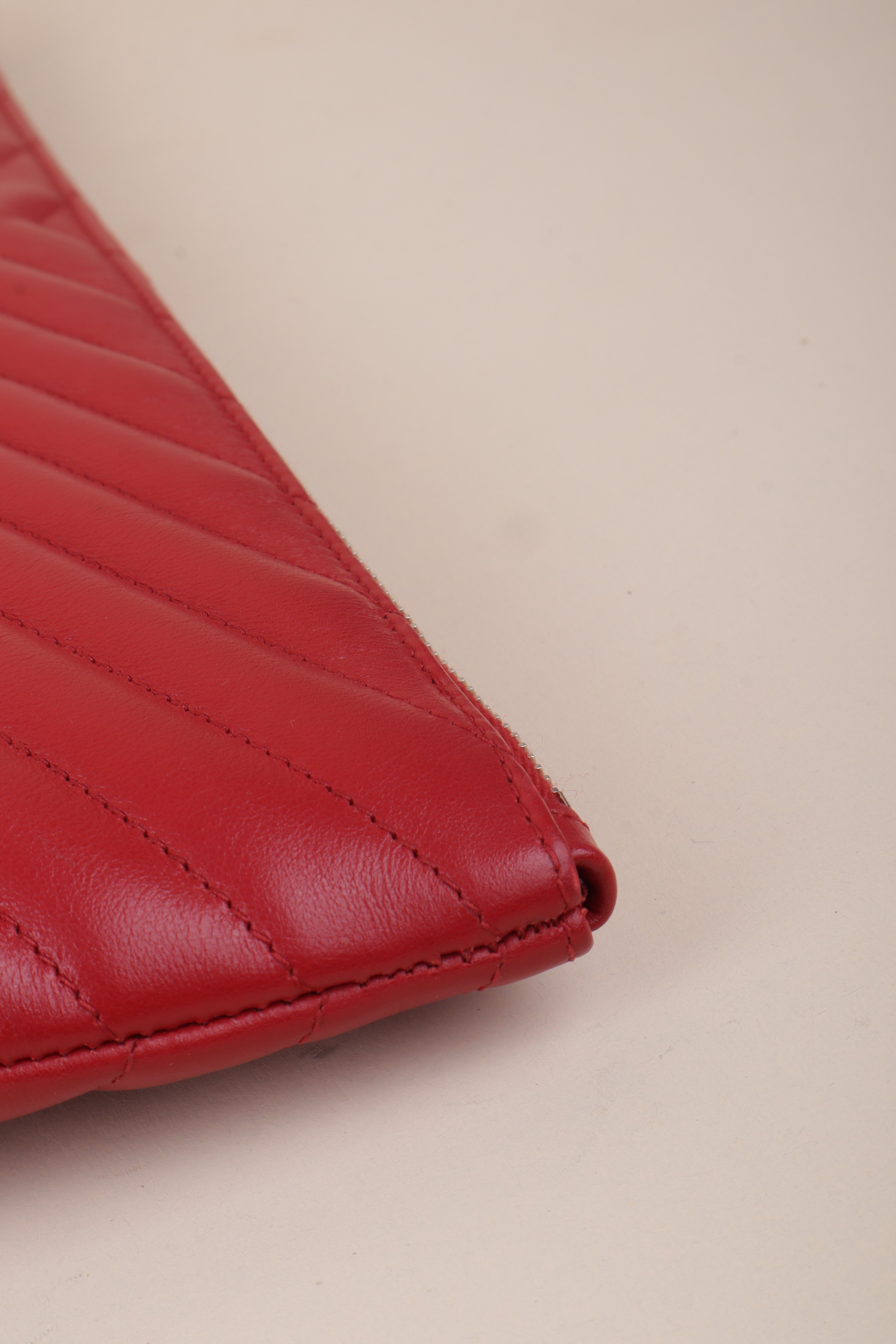 YSL red Cassandre matelassé document holder