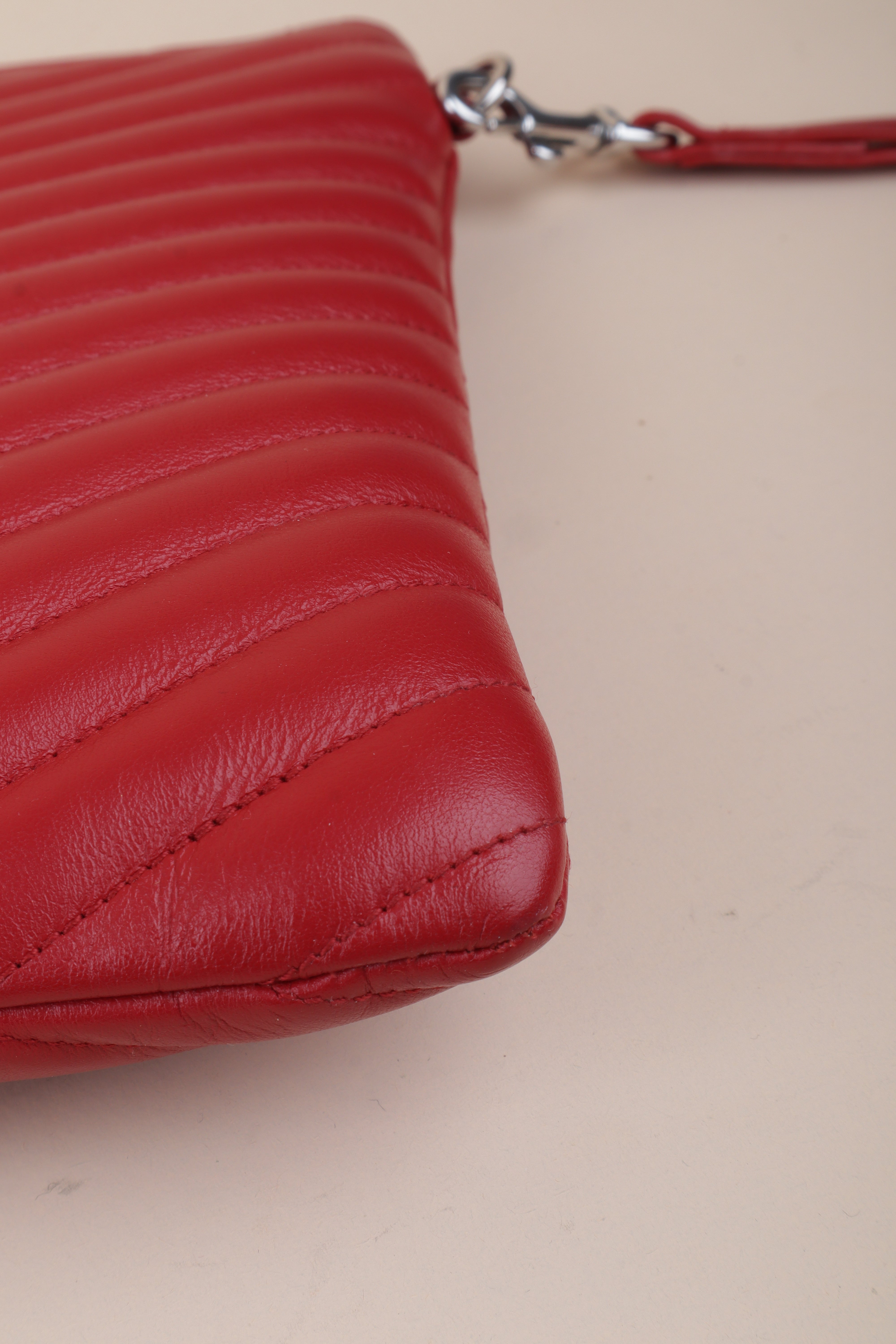 YSL red Cassandre matelassé document holder