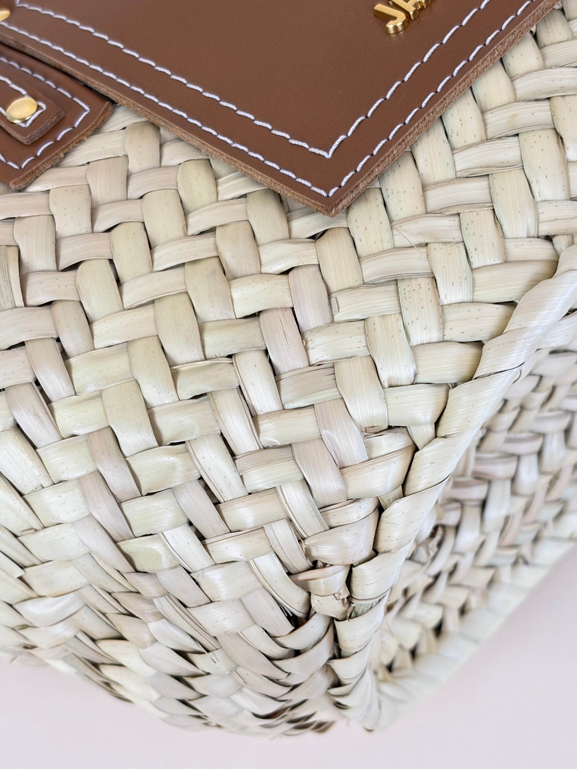 Jacquemus Light Brown The Small Soli Raphia Beach Basket Bag