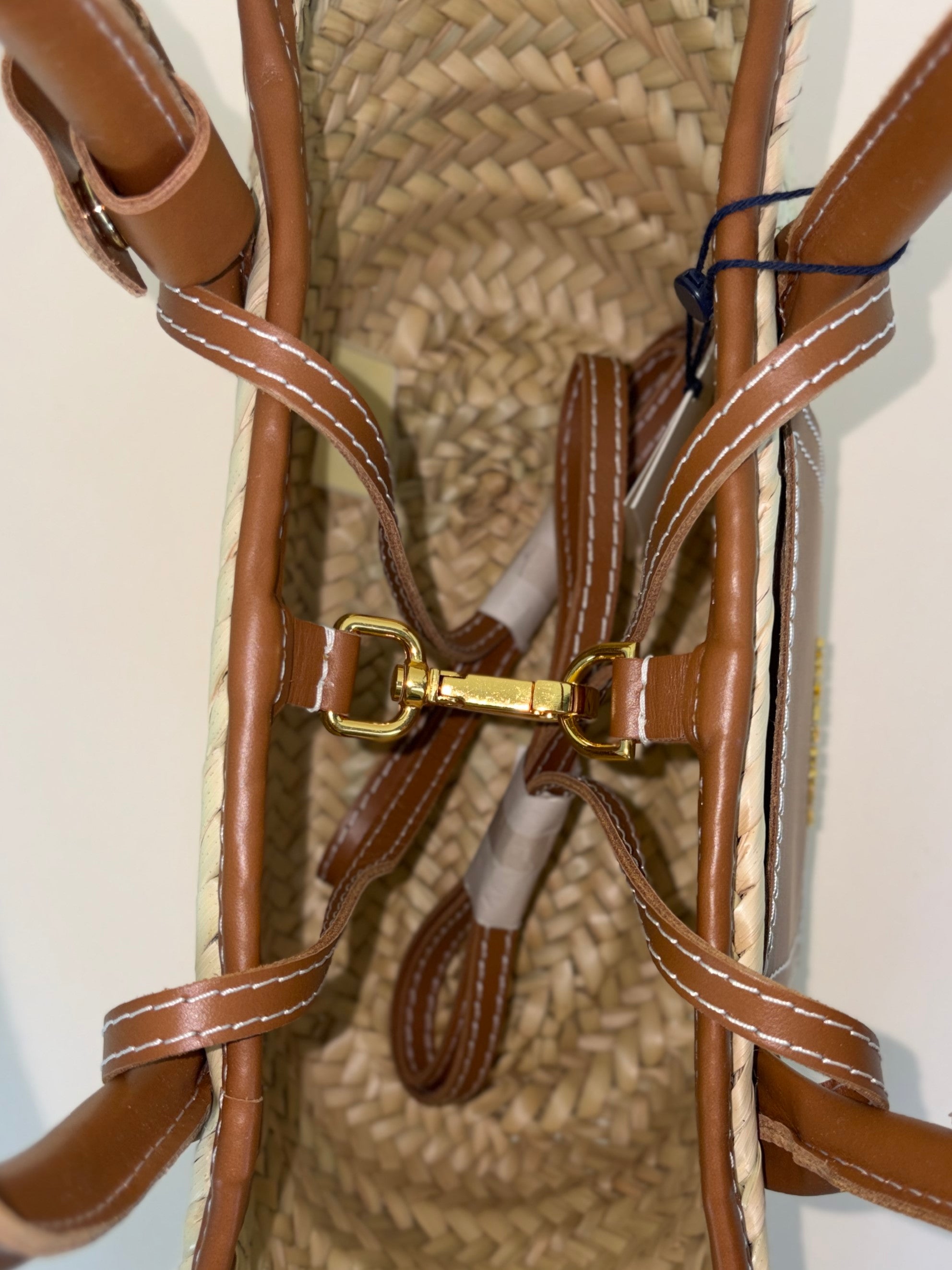Jacquemus Light Brown The Small Soli Raphia Beach Basket Bag