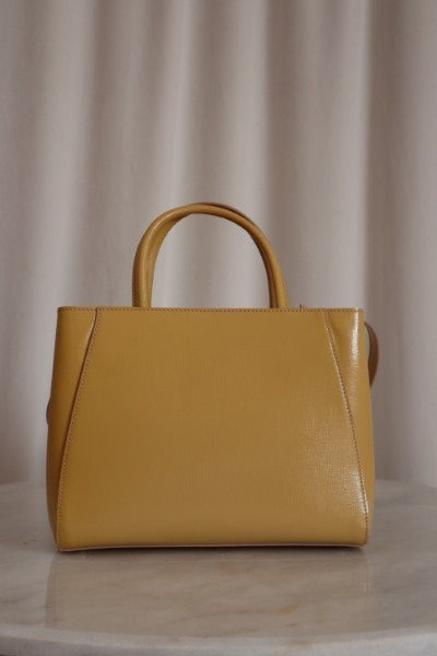 Fendi Yellow 2 Jours Petit Tote Bag