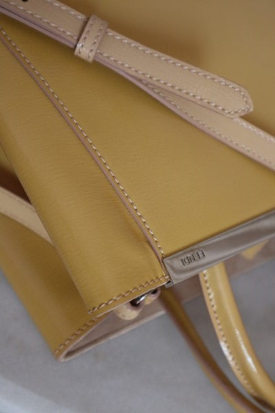 Fendi Yellow 2 Jours Petit Tote Bag