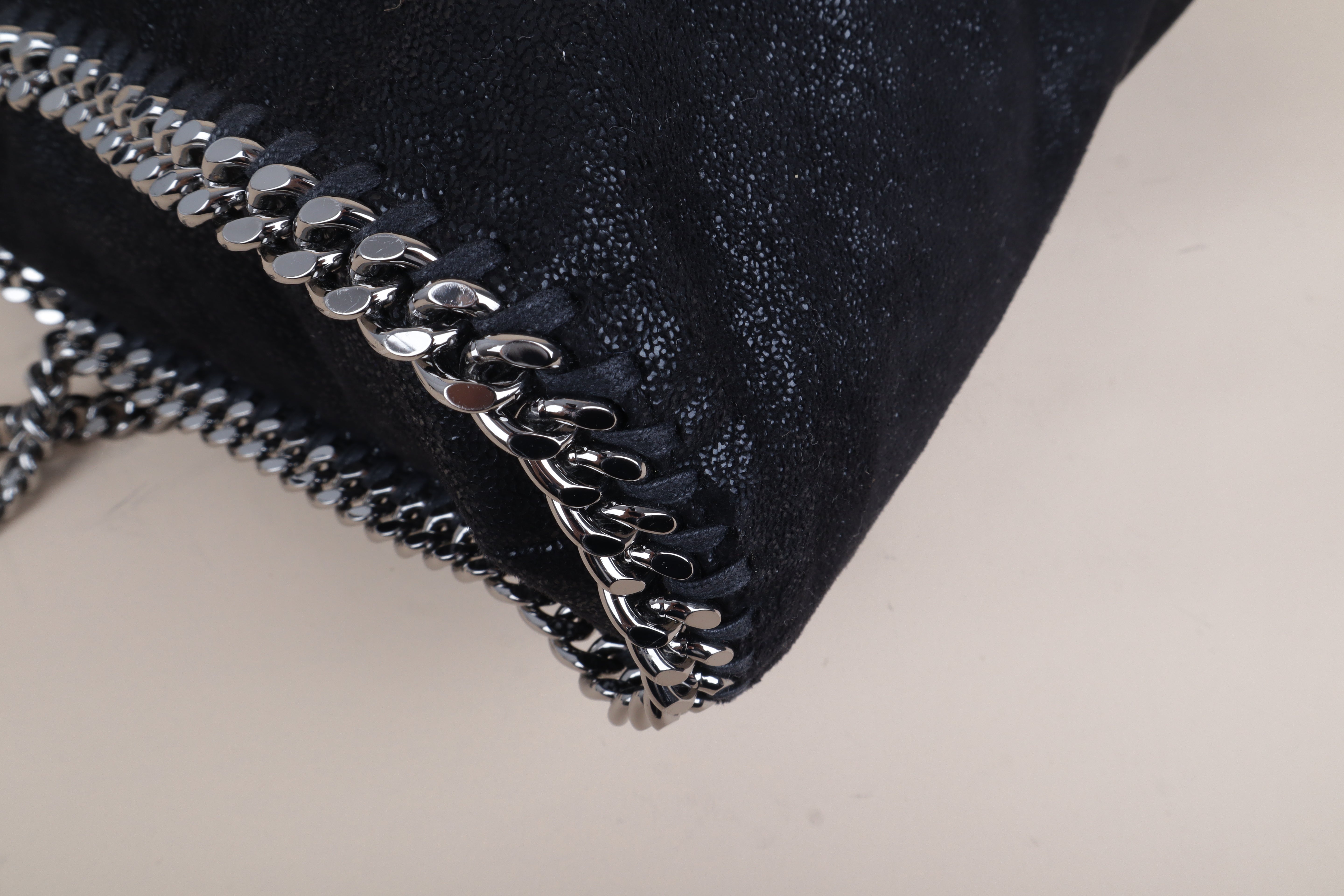 STELLA McCartney black Falabella Fold Over Bag