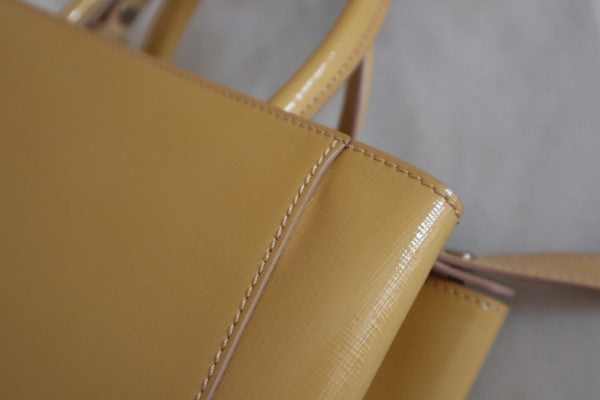 Fendi Yellow 2 Jours Petit Tote Bag