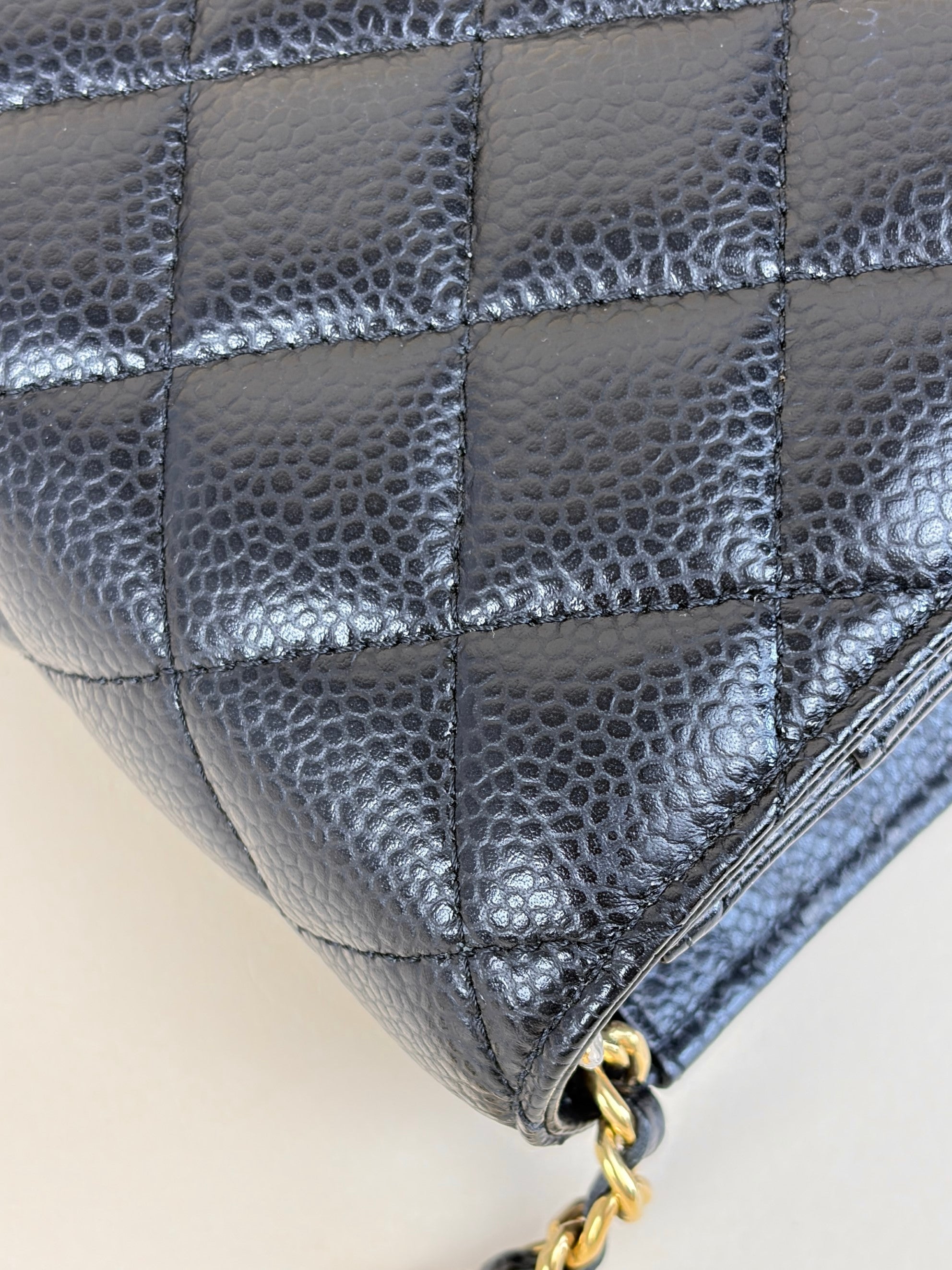 Chanel Black Quilted Flap Wallet On Chain