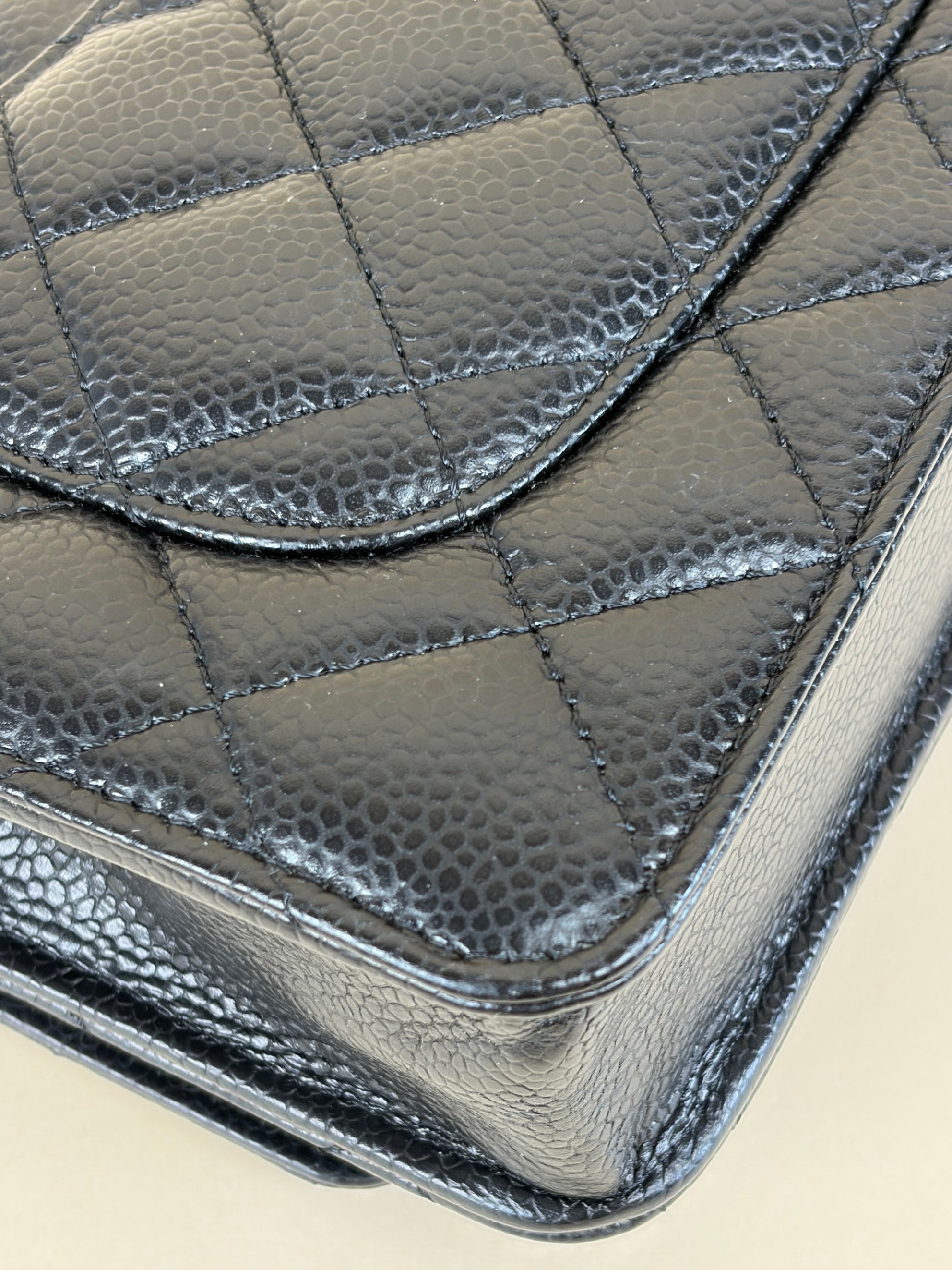 Chanel Black Quilted Flap Wallet On Chain