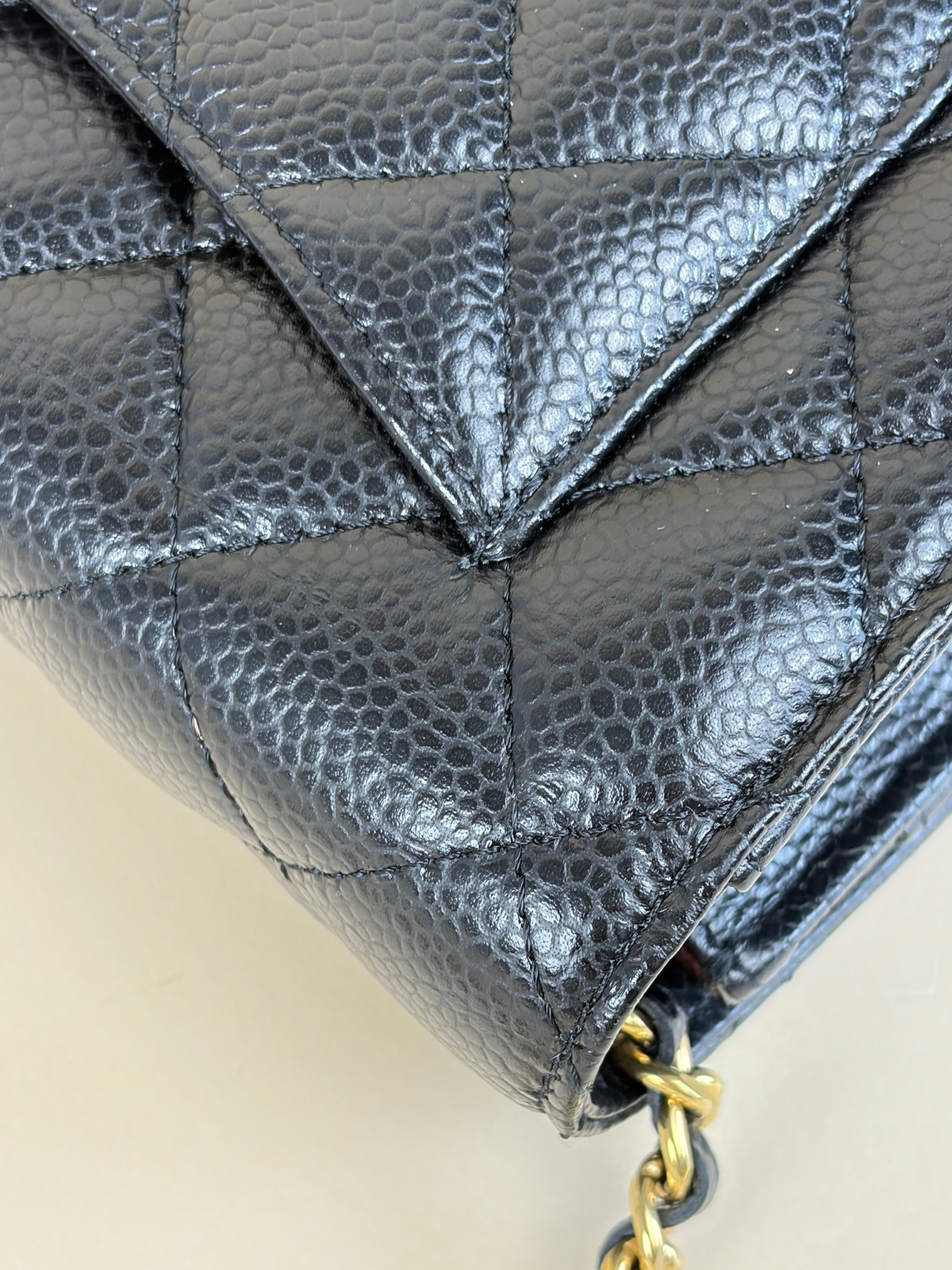 Chanel Black Quilted Flap Wallet On Chain