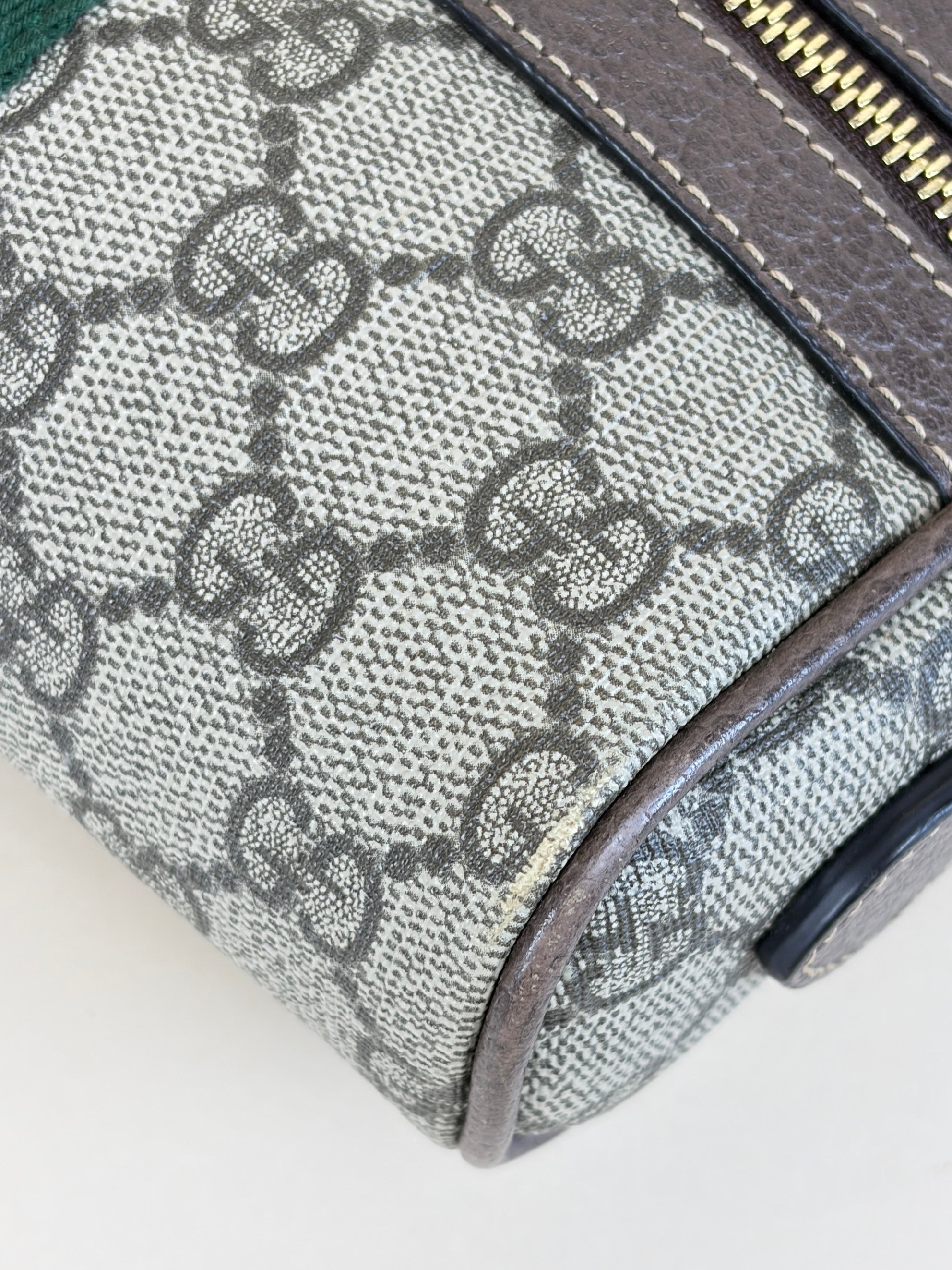 Gucci Brown GG Supreme Mini Ophidia Shoulder Bag