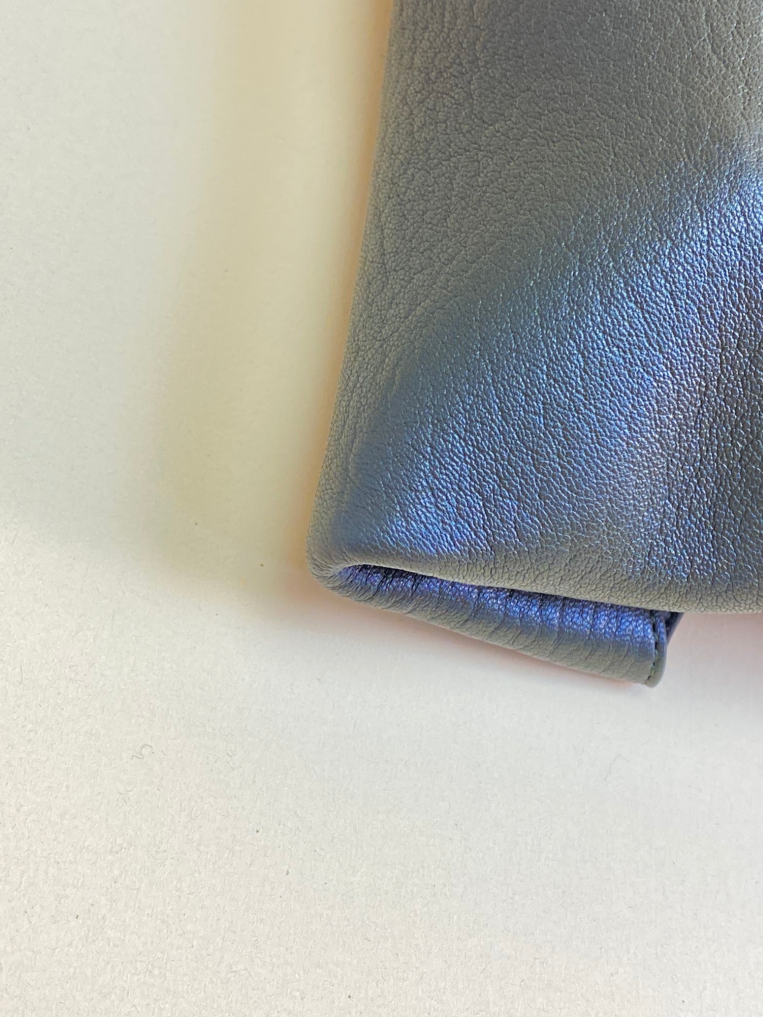 YSL gray Cassandre Envelope Large Clutch