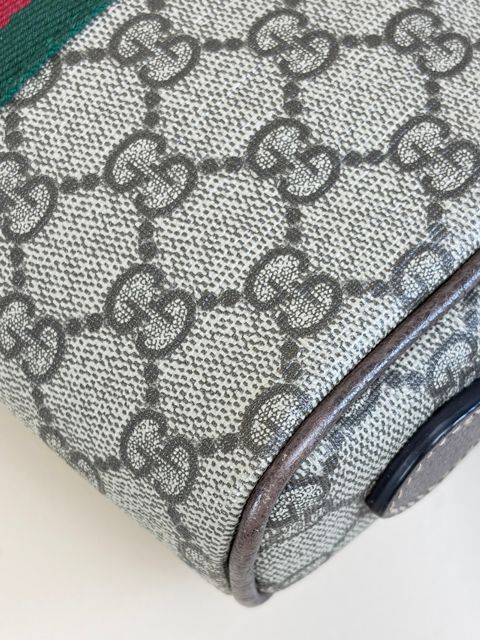 Gucci Brown GG Supreme Mini Ophidia Shoulder Bag
