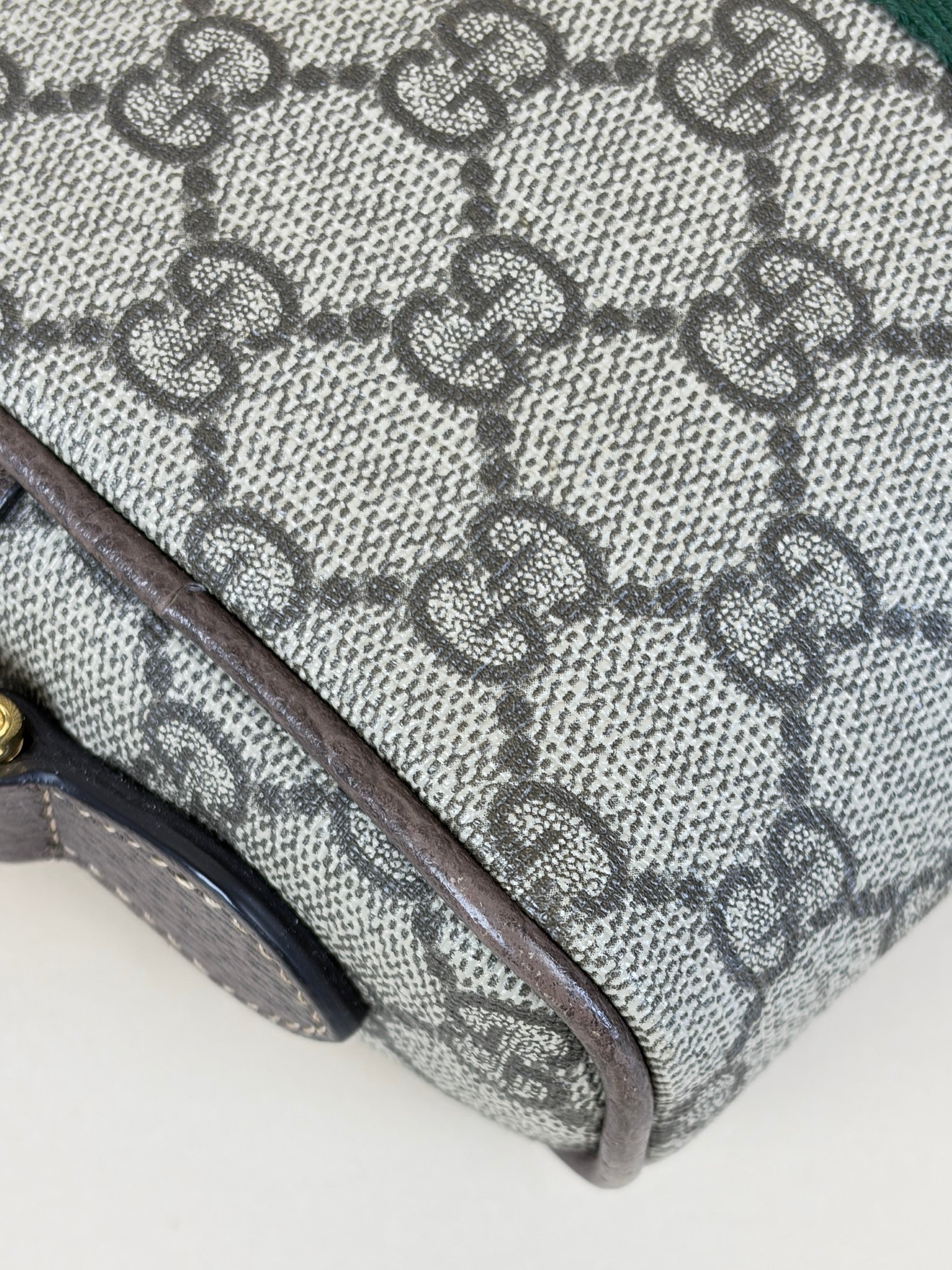 Gucci Brown GG Supreme Mini Ophidia Shoulder Bag