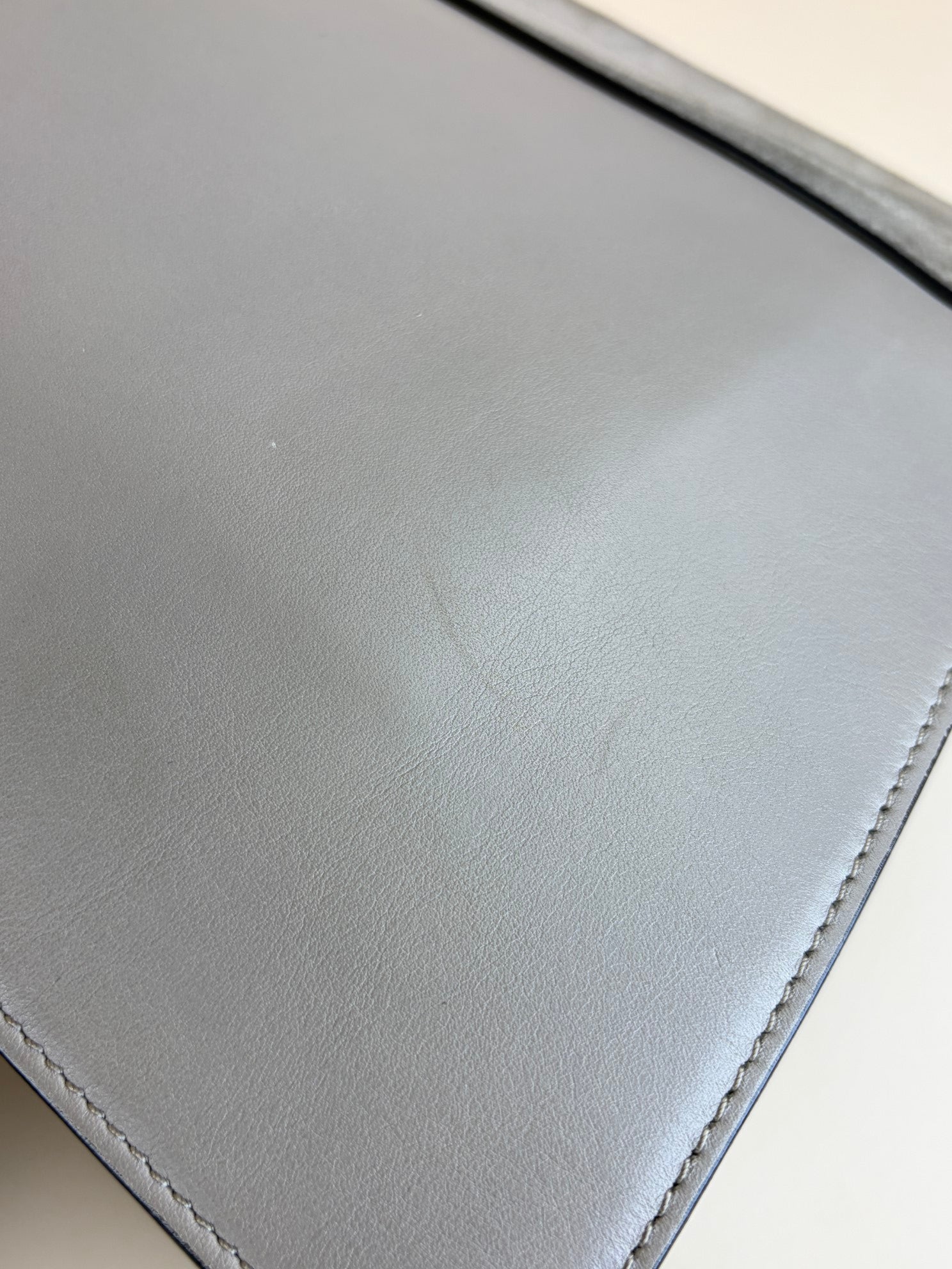 Chloe grey Faye calfskin suede medium shoulder bag