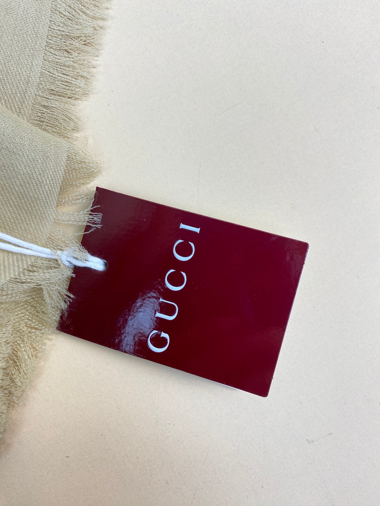 GUCCI SCARF laminated gg wool shawl beige-Scarf-Gucci-The Closet Egypt