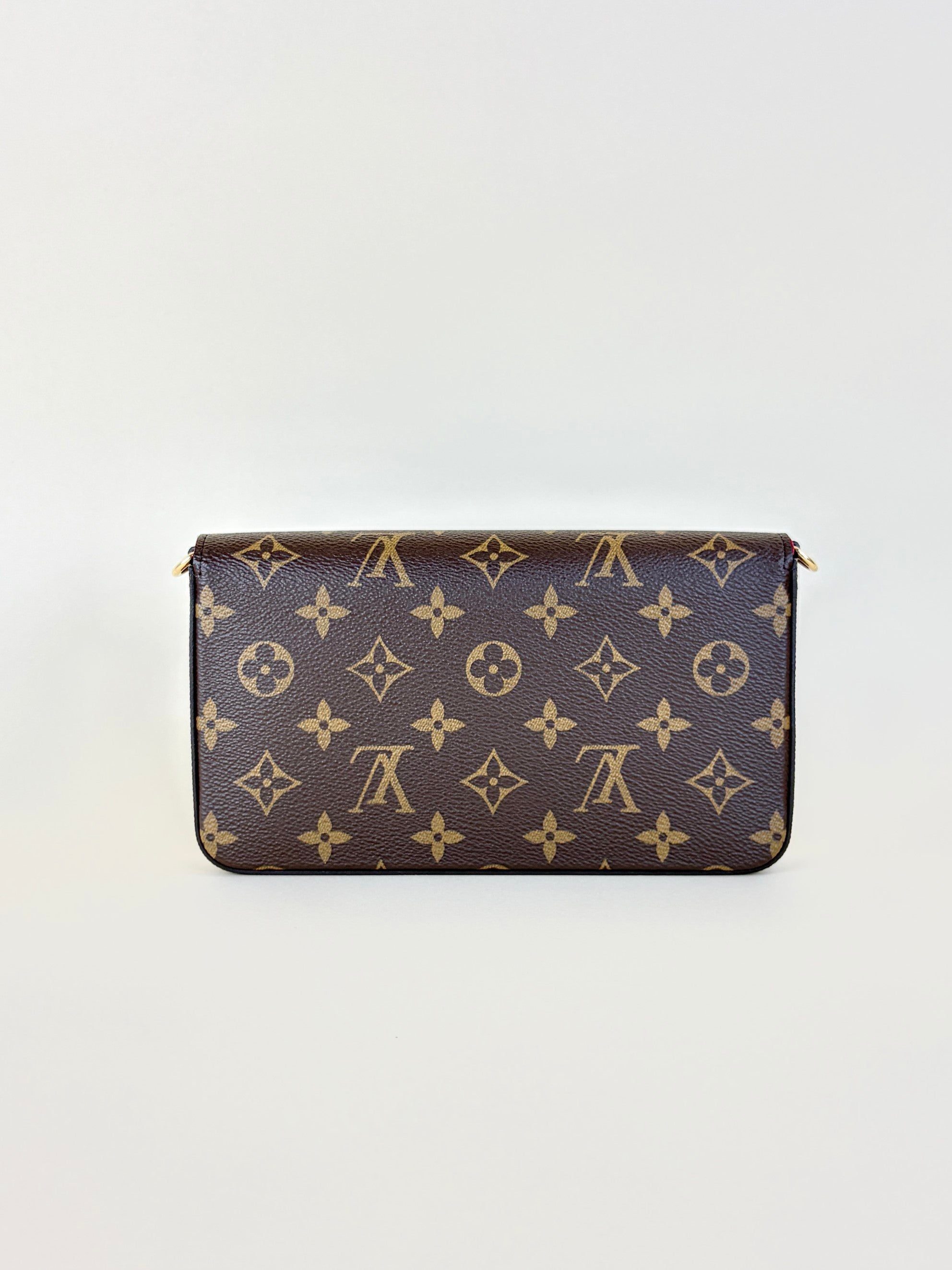 Louis Vuitton Monogram canvas and fuchsia Pochette Felicie Bag