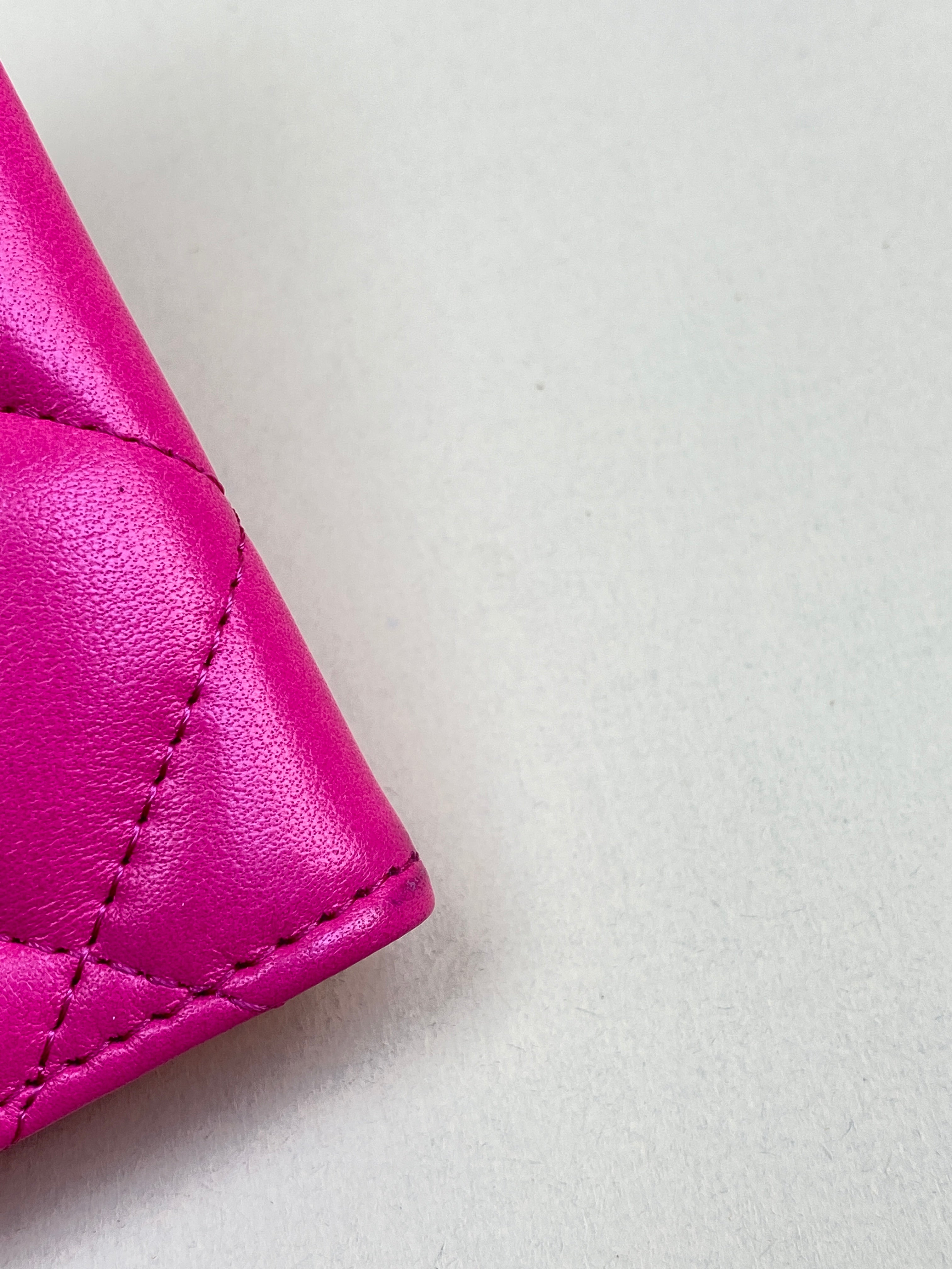 Chanel hot pink 19 small wallet