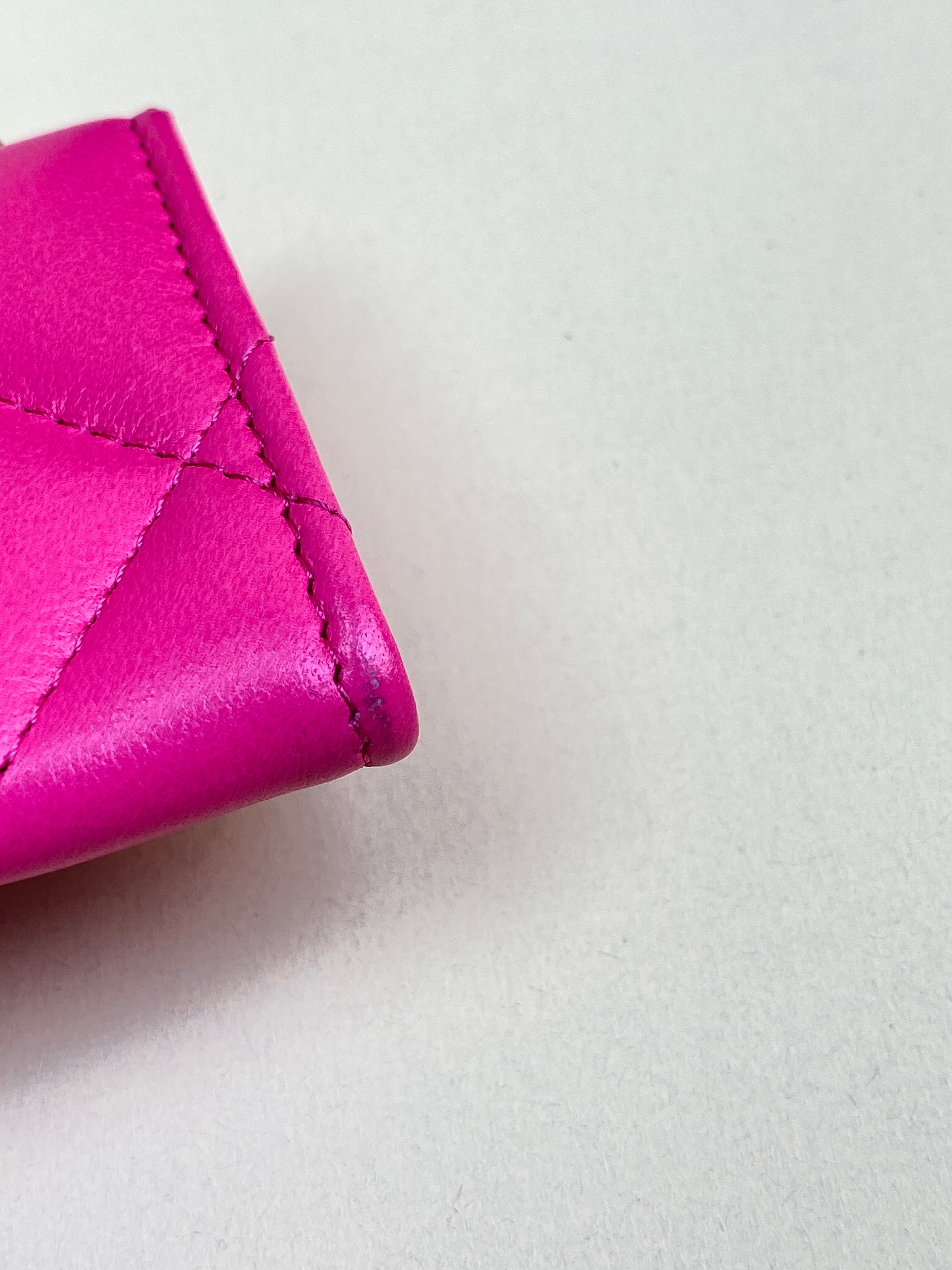 Chanel hot pink 19 small wallet