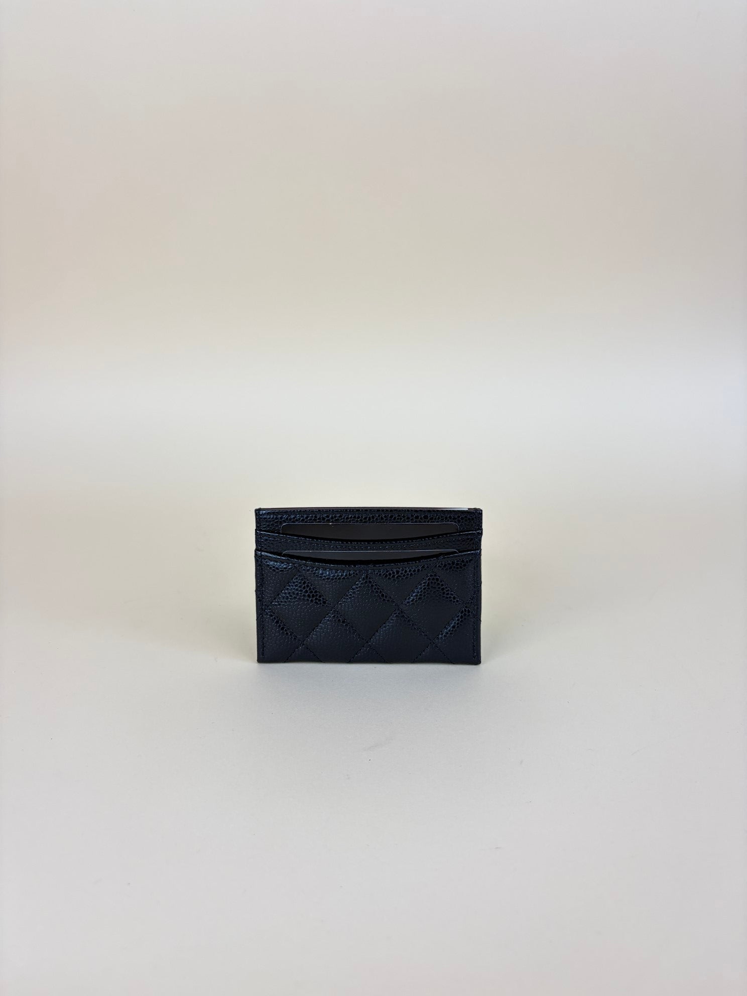 Chanel Black Quilted Card Holder
