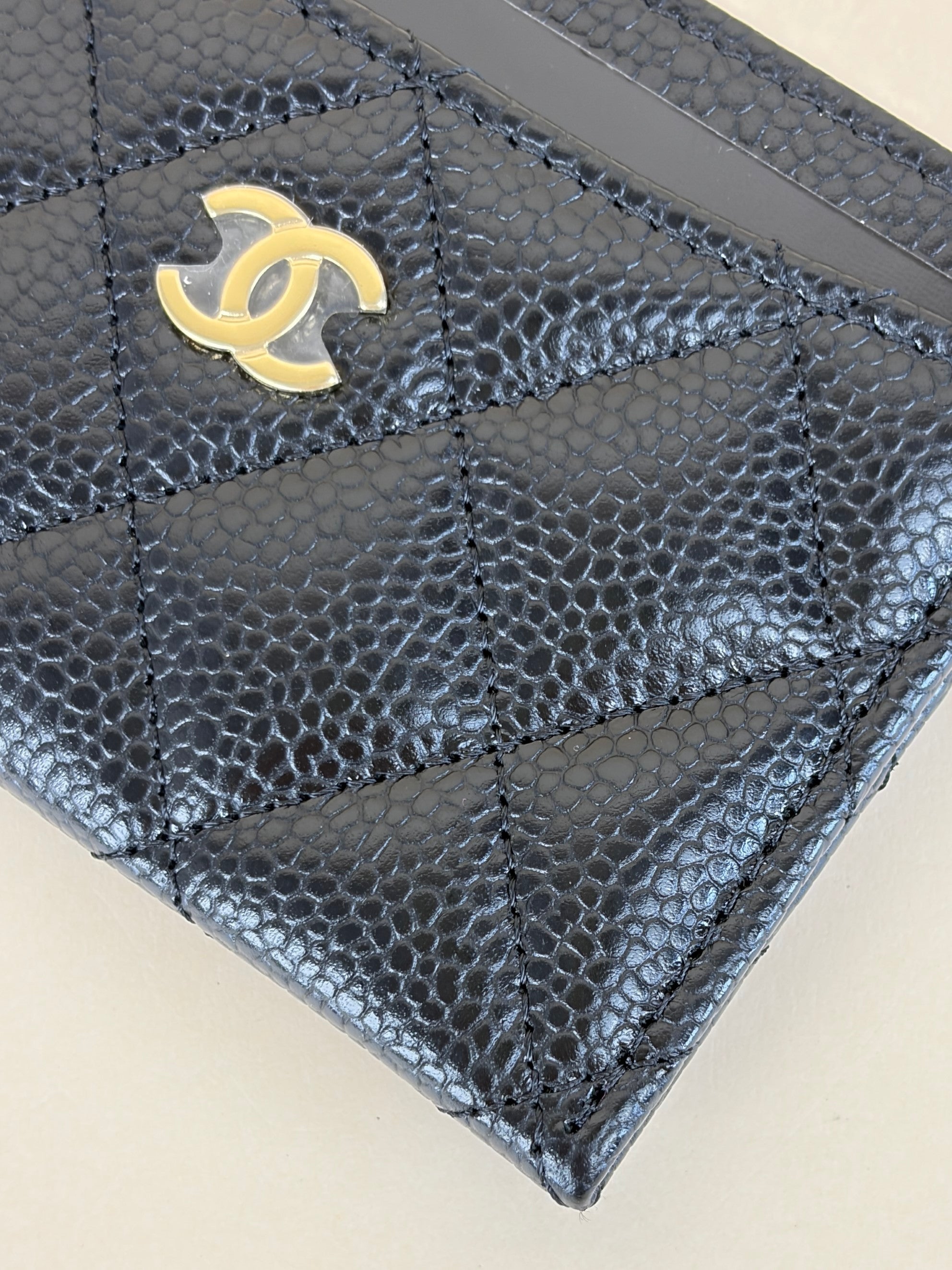 Chanel Black Quilted Card Holder