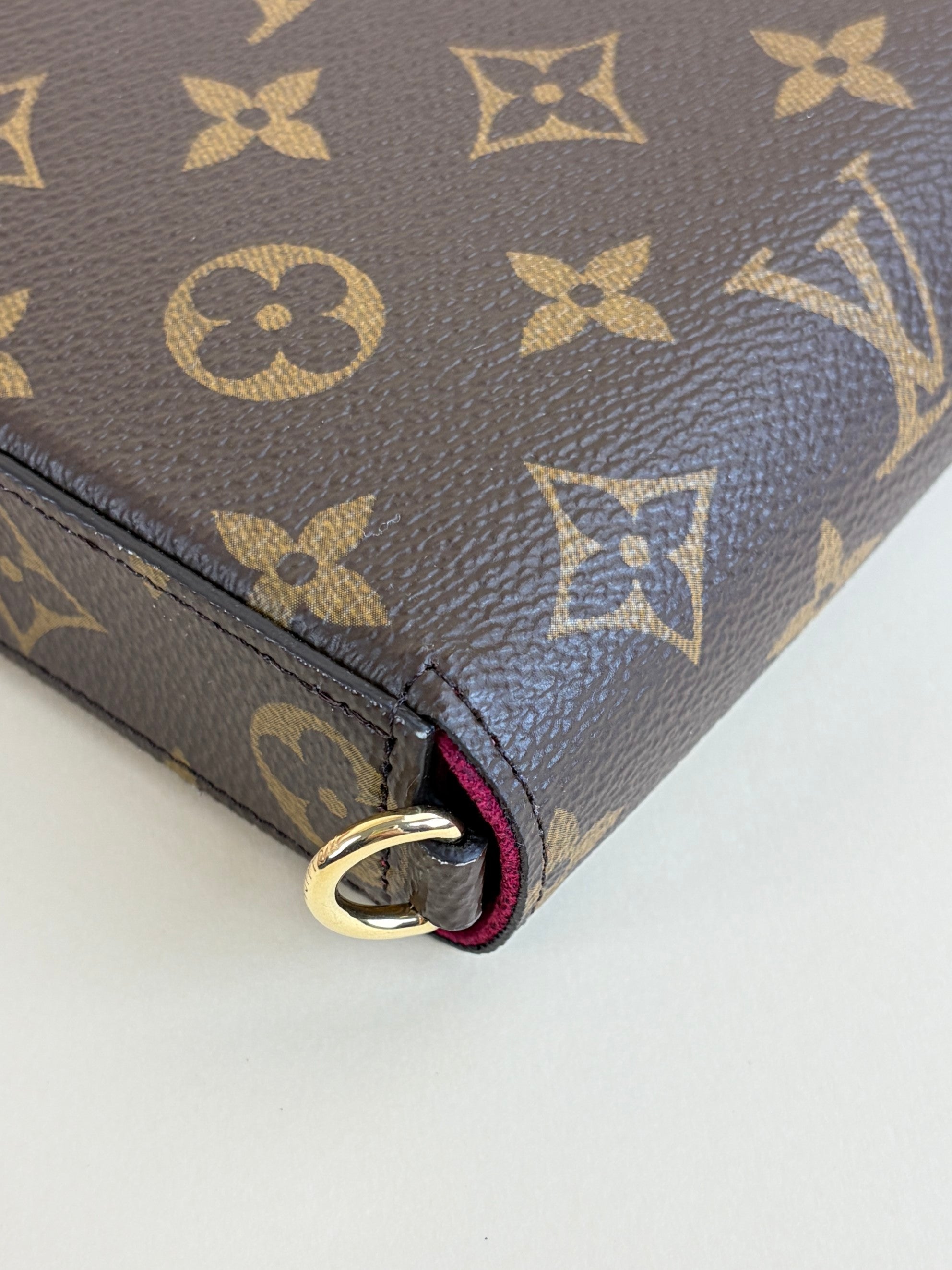 Louis Vuitton Monogram canvas and fuchsia Pochette Felicie Bag