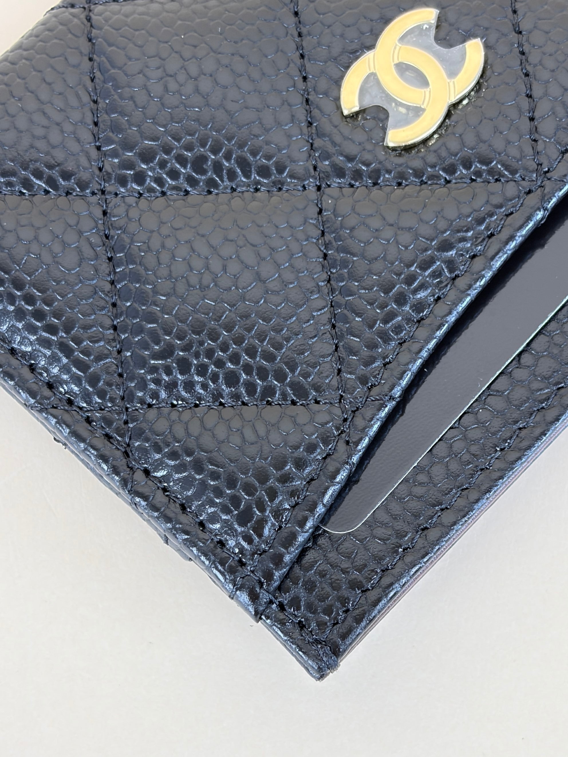 Chanel Black Quilted Card Holder